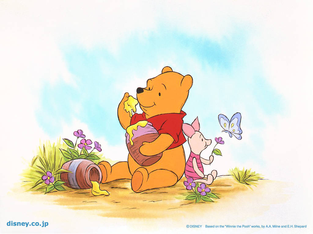 Illustration Of Winnie The Pooh Iphone Background