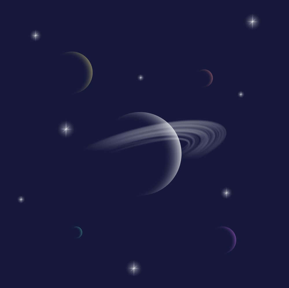 Ilmaestoso Saturno E I Suoi Anelli