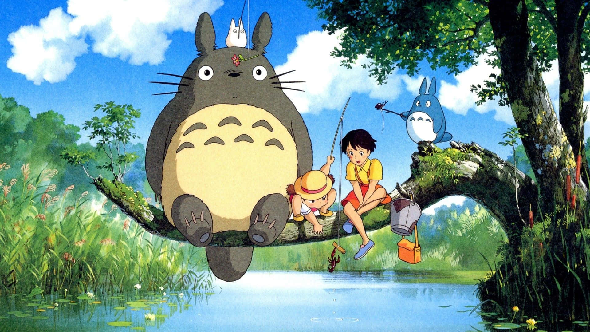 Ilmio Vicino Totoro In Una Serena Scena Di Foresta