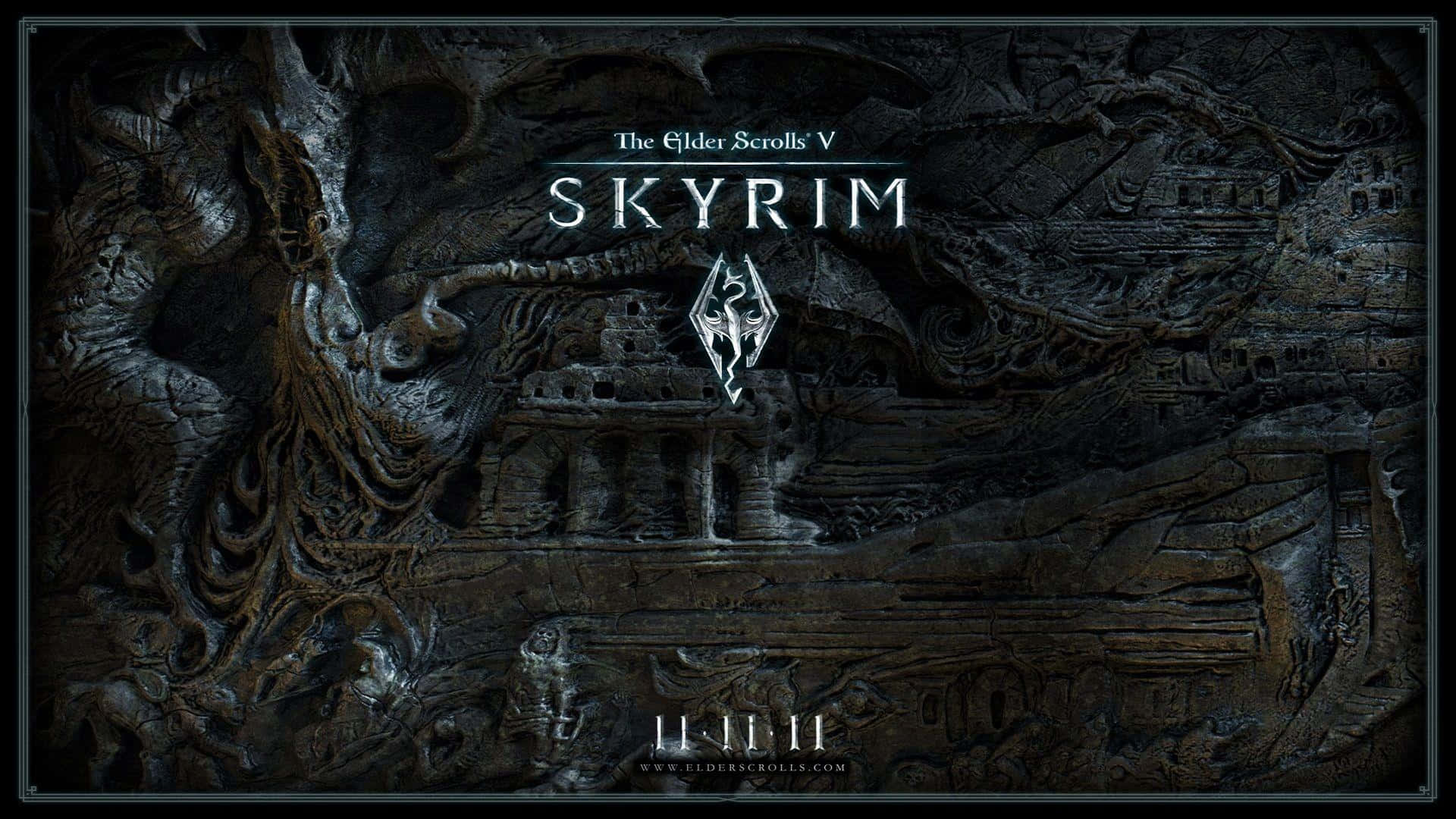 Ilpossente Dragonborn Si Erge Contro Un Cielo Epico, I Venti Del Destino Modellano Il Mondo Di The Elder Scrolls V: Skyrim.