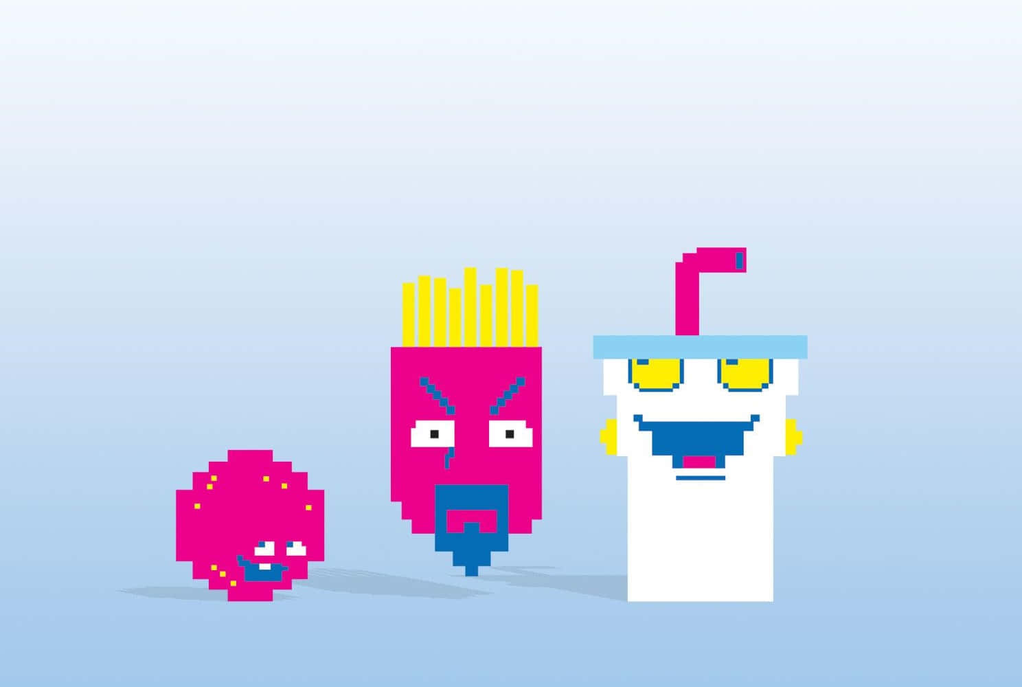 Iltrio Di Aqua Teen Hunger Force In Azione