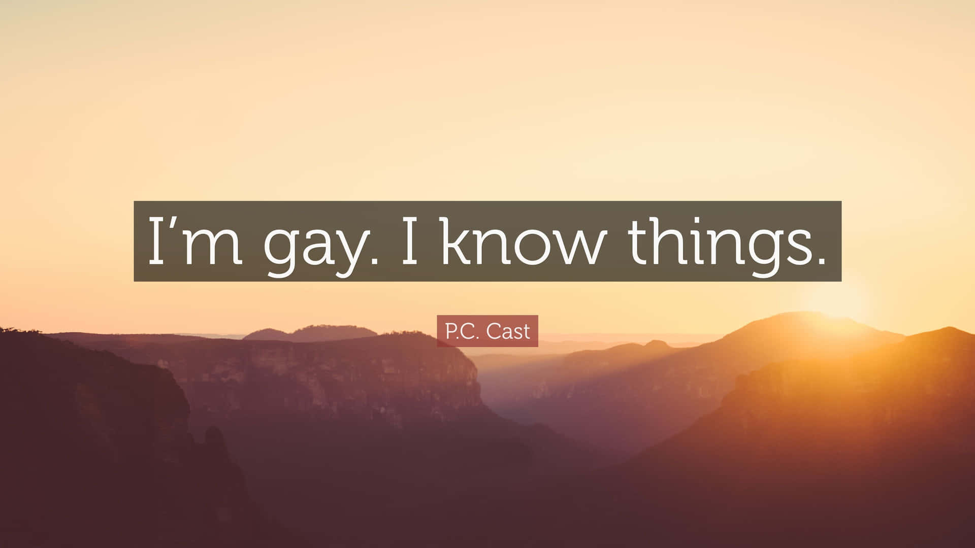 I'm Gay Self-awareness Quote Wallpaper