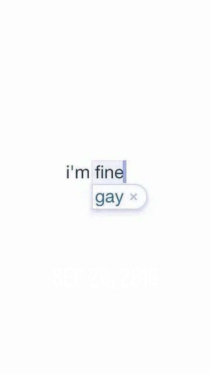 A Text Message That Says I'm Fine Gay Wallpaper