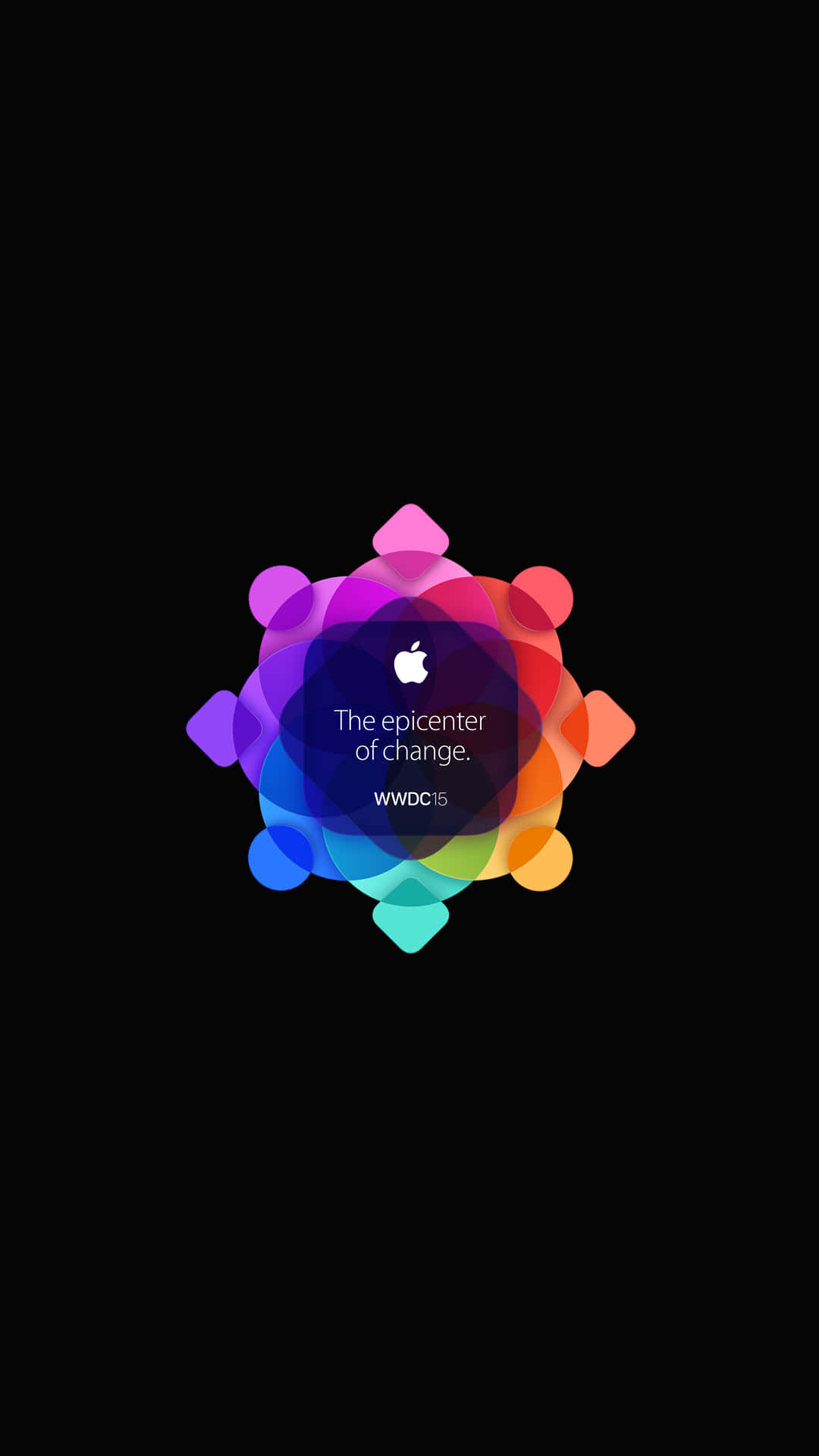 Appleevent Logo Auf Schwarzem Hintergrund Wallpaper