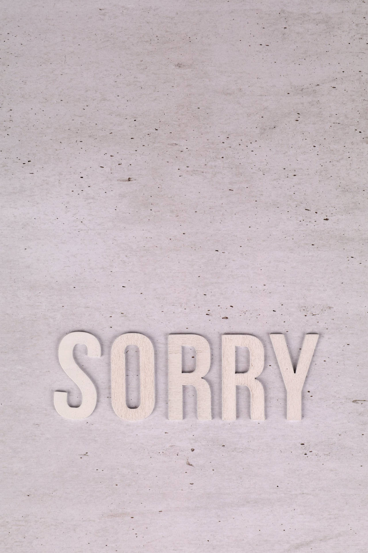 Im Sorry On A Cream Wall Wallpaper
