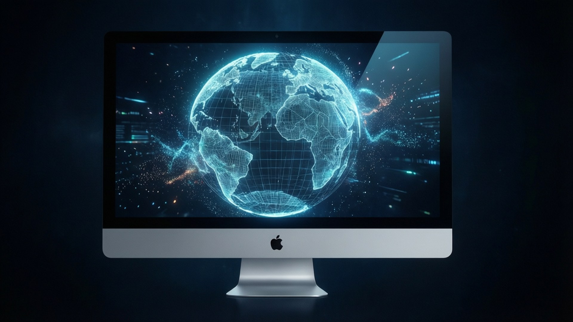 iMac Globe Wireframe Taustakuvat