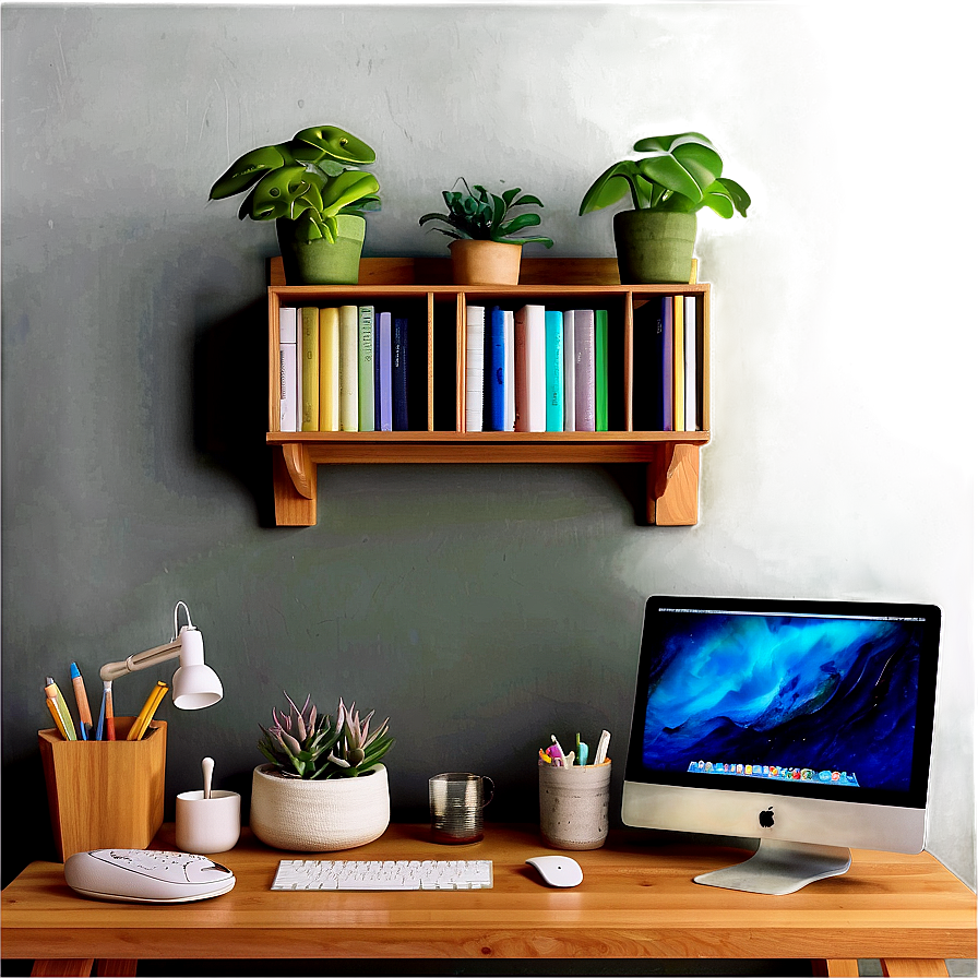 Imac In Home Office Png 2 PNG