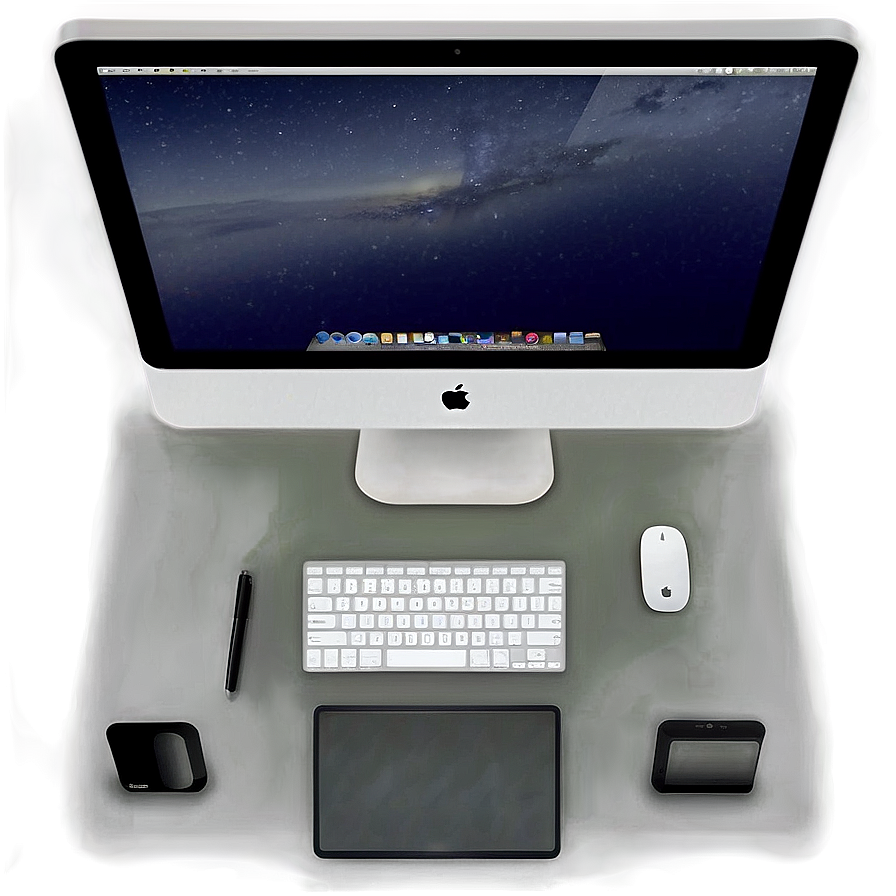 Imac On Desk Png 05252024 PNG