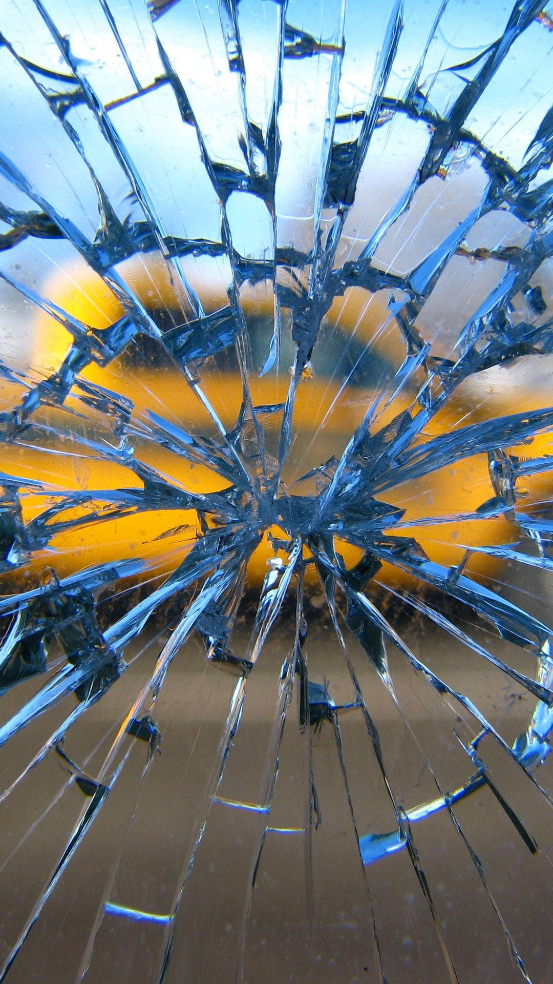 Intricate Patterns of Shattered Glass Wallpaper