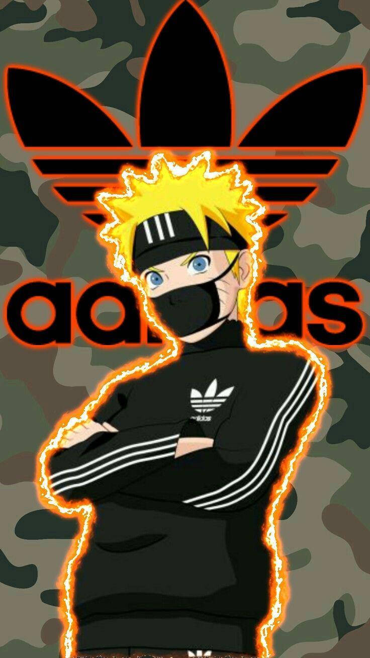 Image Of Naruto Drip Wearing Adidas Wallpaper