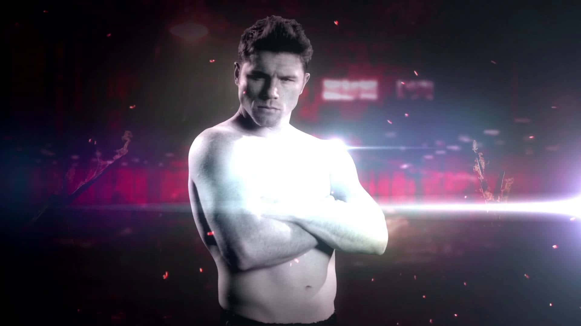 Image Of Saul Canelo Alvarez With Effects Wallpaper