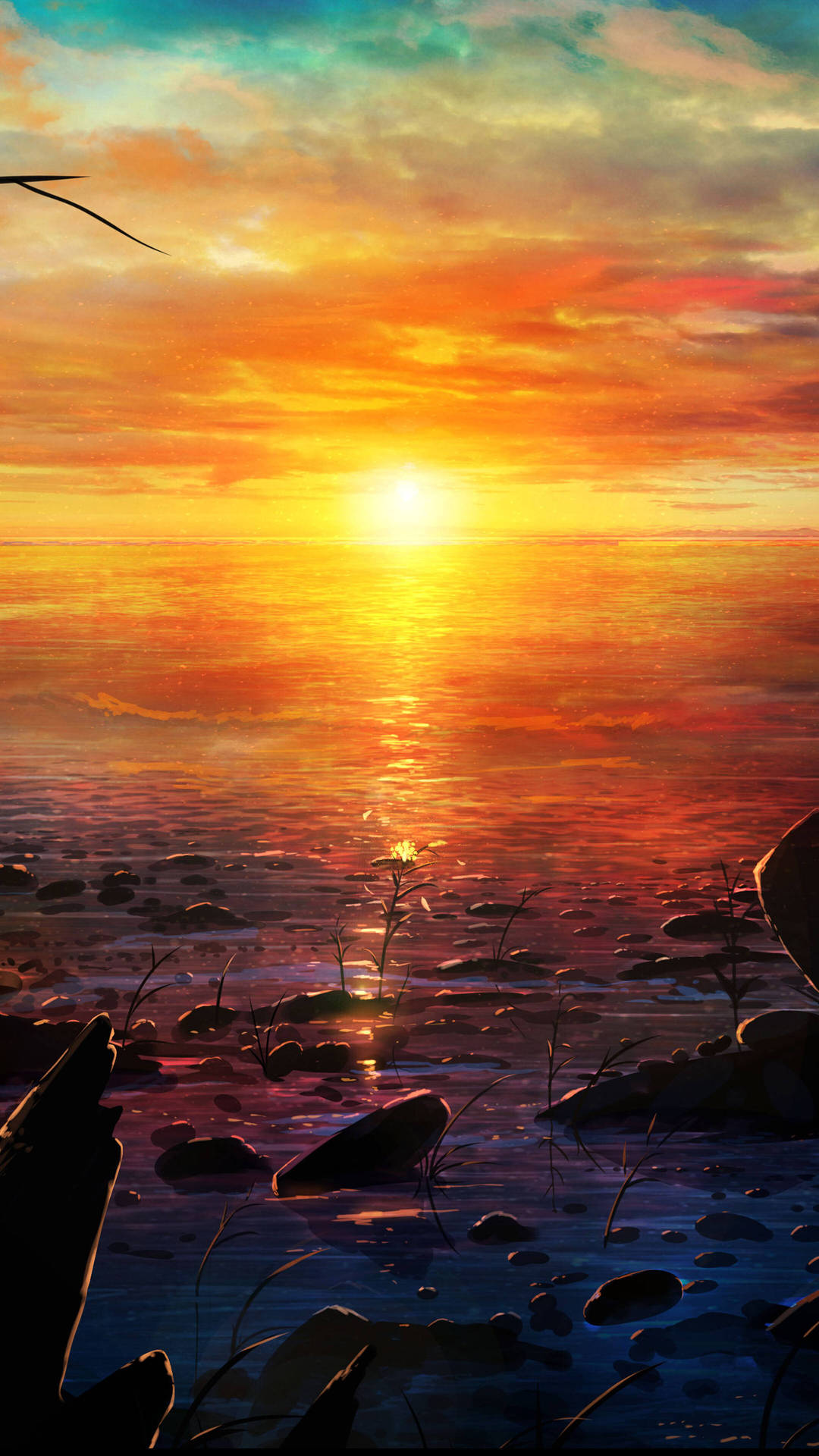 Billede af solnedgang iPhone Wallpaper
