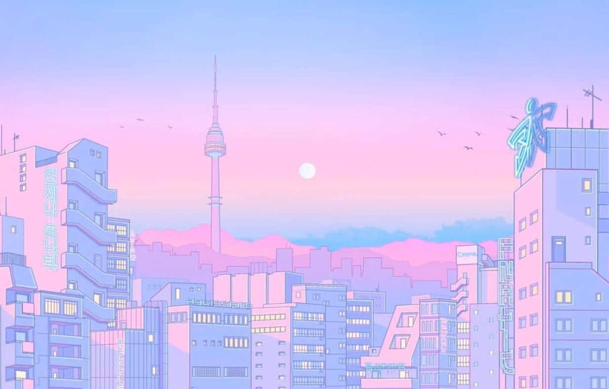 Imágenesde Estilo Anime Estético En Color Rosa.