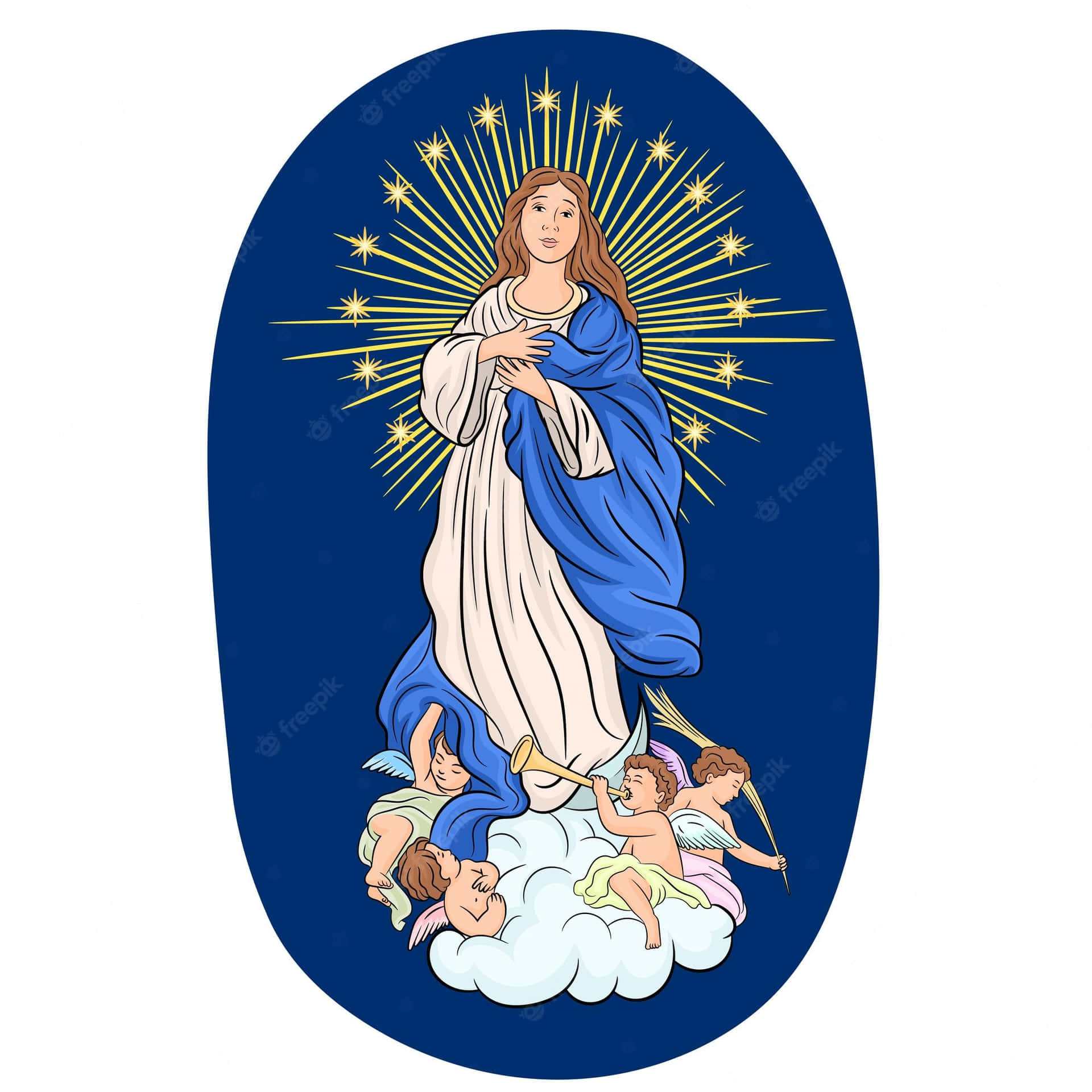 Immaculate Mary Looking Ahead Wallpaper