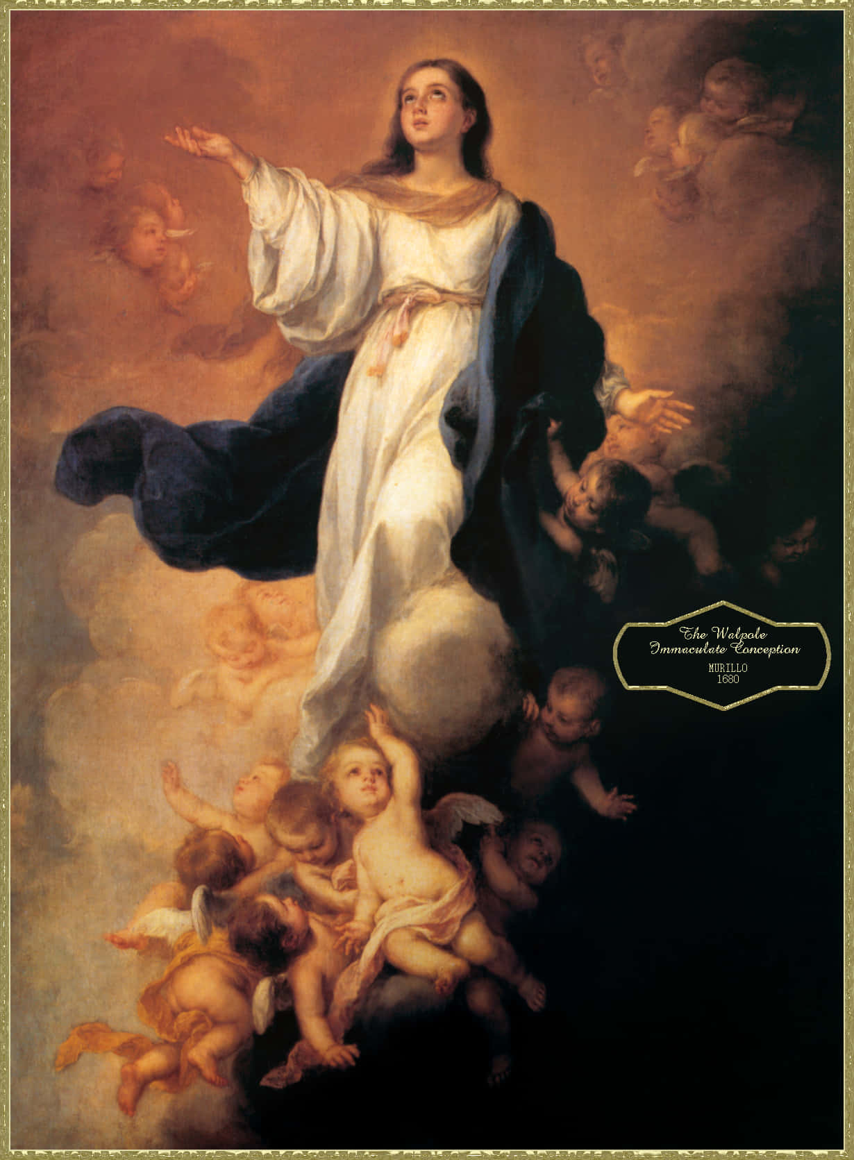 Immaculate Mary Raising Her Hand Wallpaper