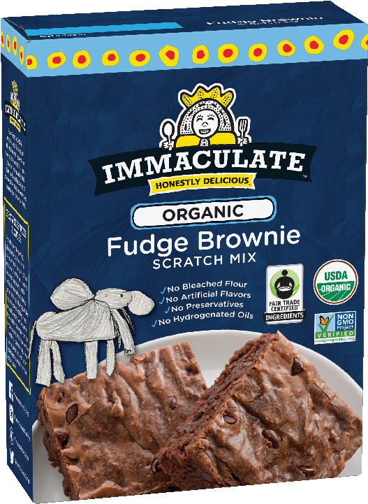 Immaculate Organic Fudge Brownie Mix Box PNG