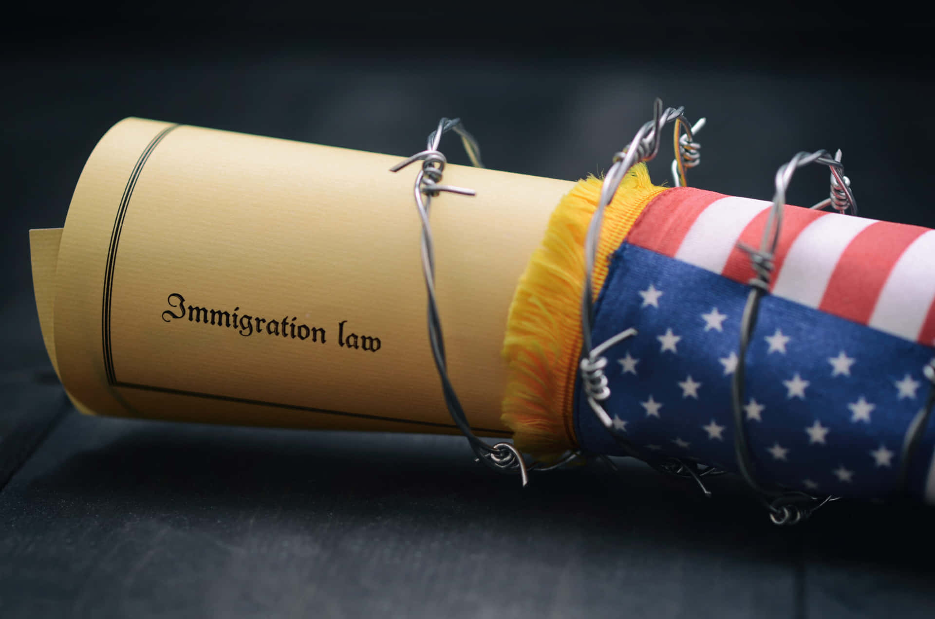 Unacarta Con La Scritta Legge Sull'immigrazione