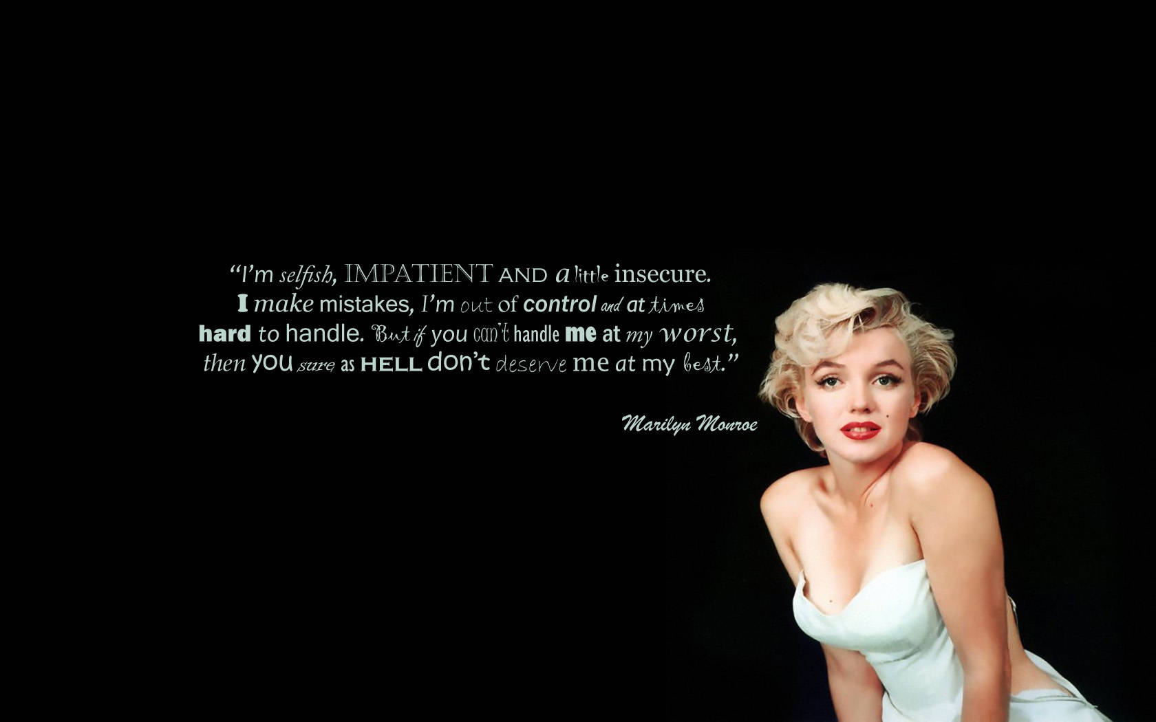 Utålmodige Marilyn Monroe Citater Wallpaper