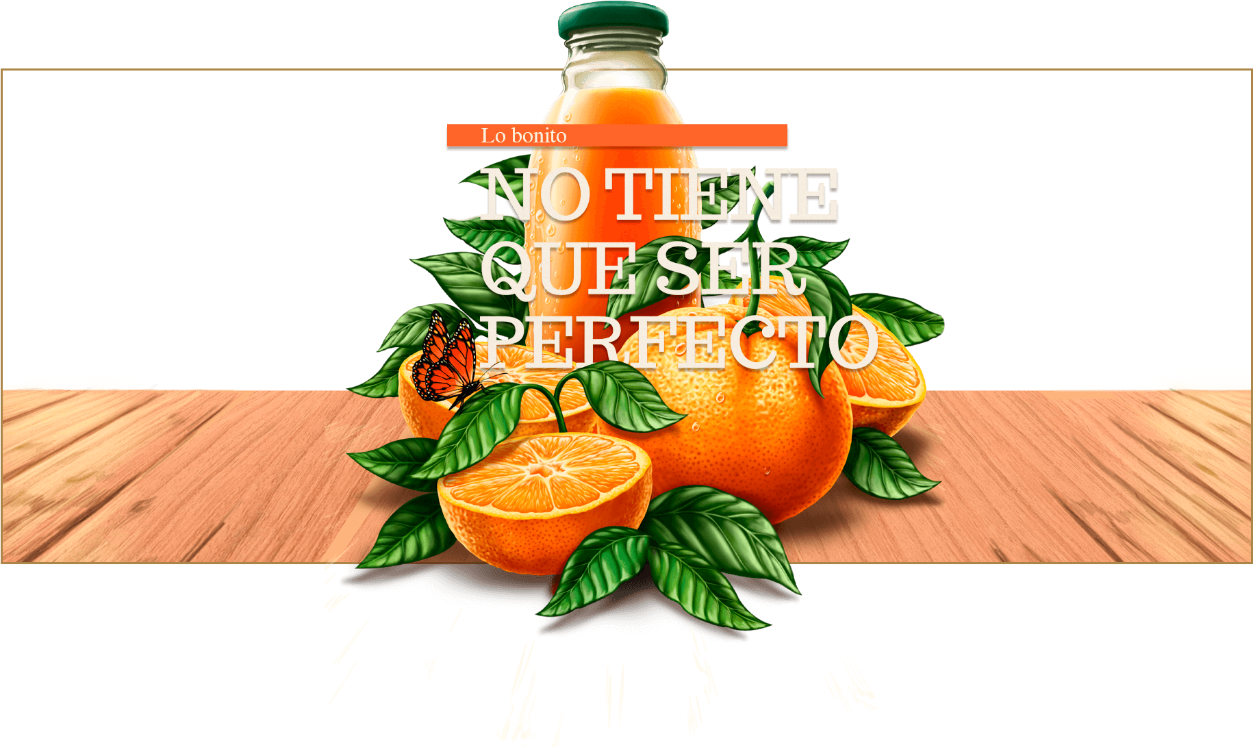 Imperfect Beauty Orange Juice Ad PNG