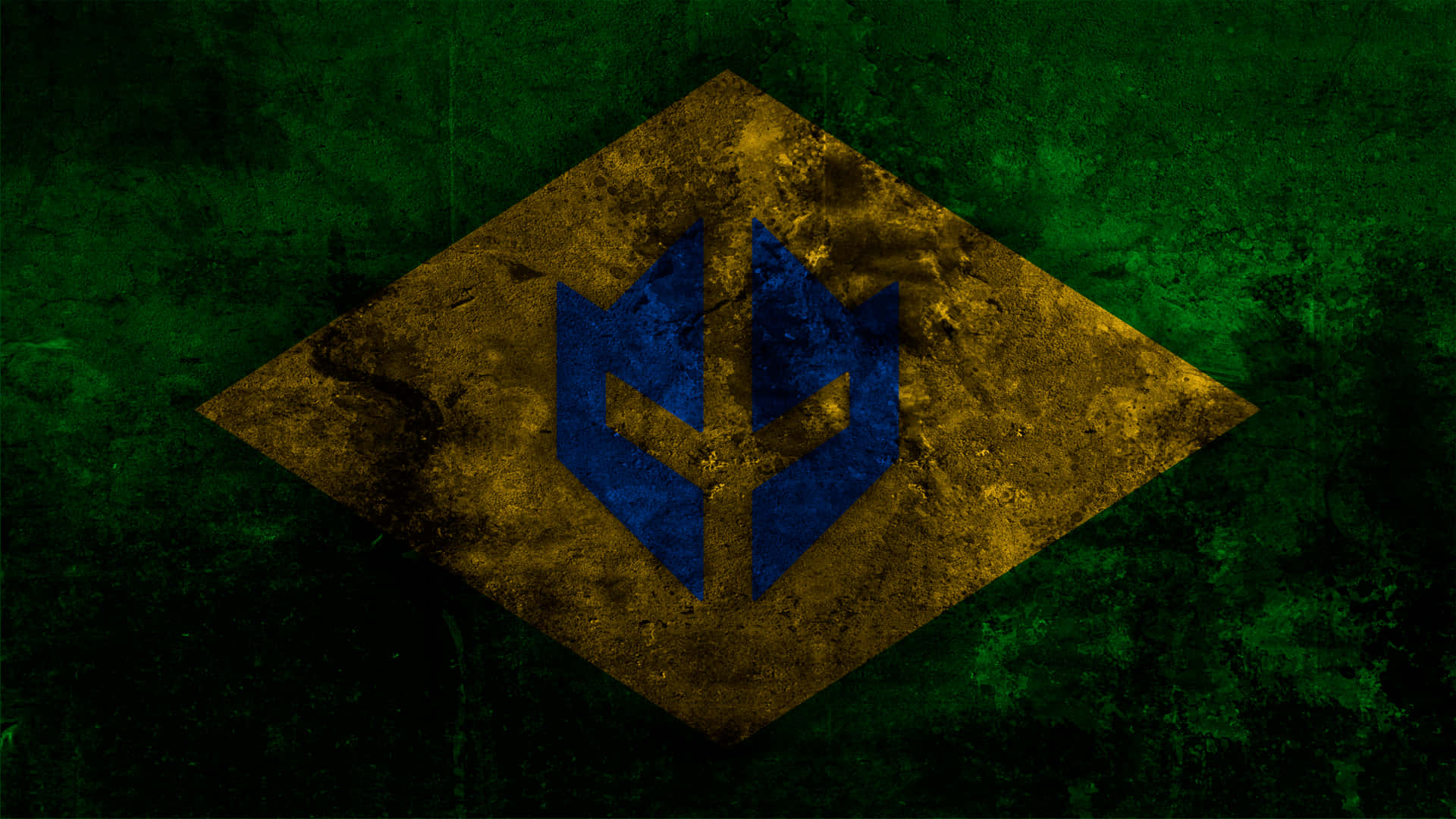 Imperial E-sports Logo On Brazil Flag Wallpaper