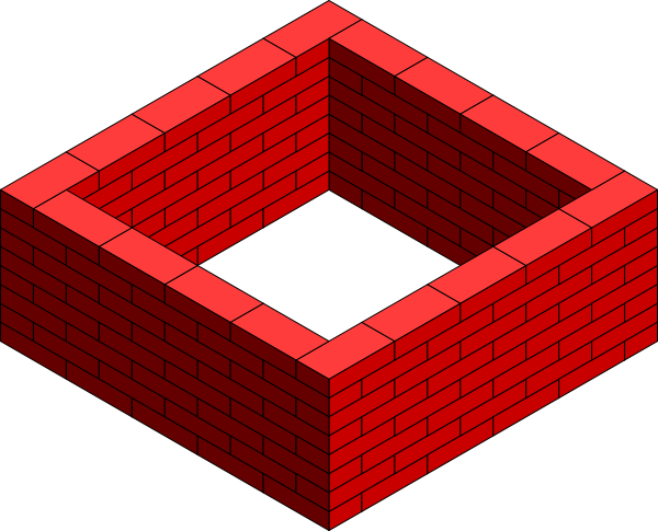 Impossible Brick Wall Illusion PNG