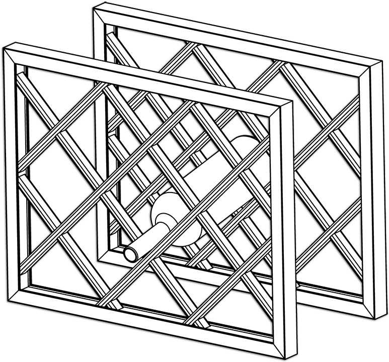 Impossible Geometry Lattice Illusion PNG
