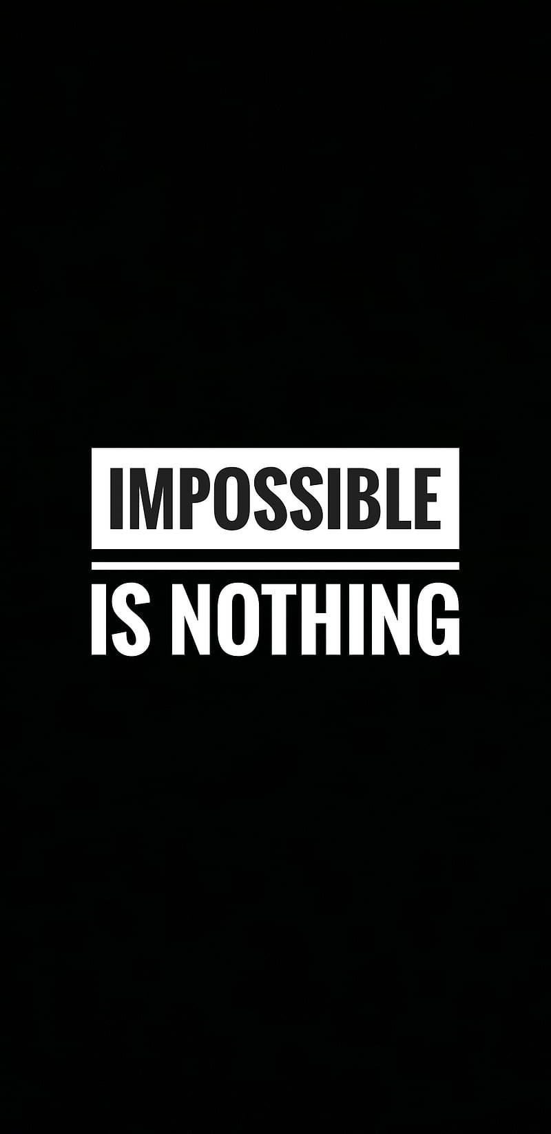 Inspiration in Monochrome - 'Impossible is Nothing' Quote Wallpaper