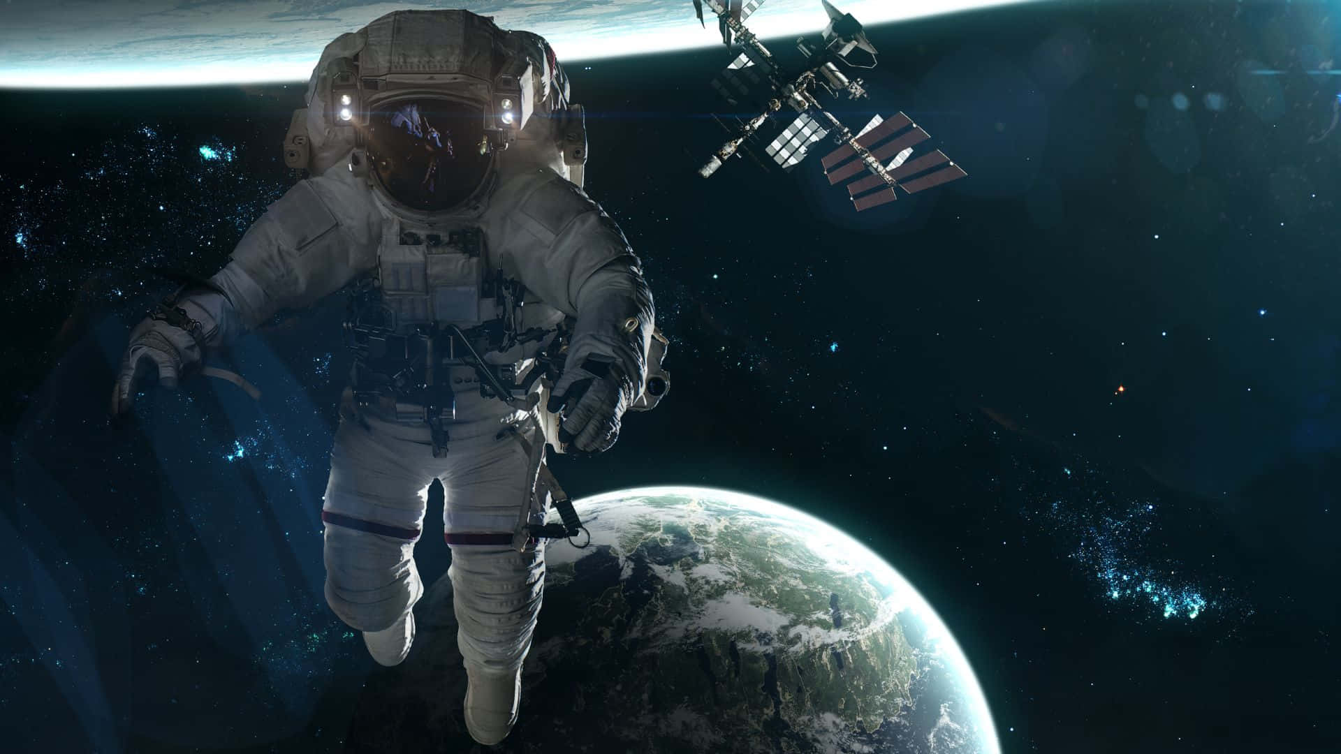 Impresionantefondo De Pantalla En Vivo De Escena Espacial. Fondo de pantalla