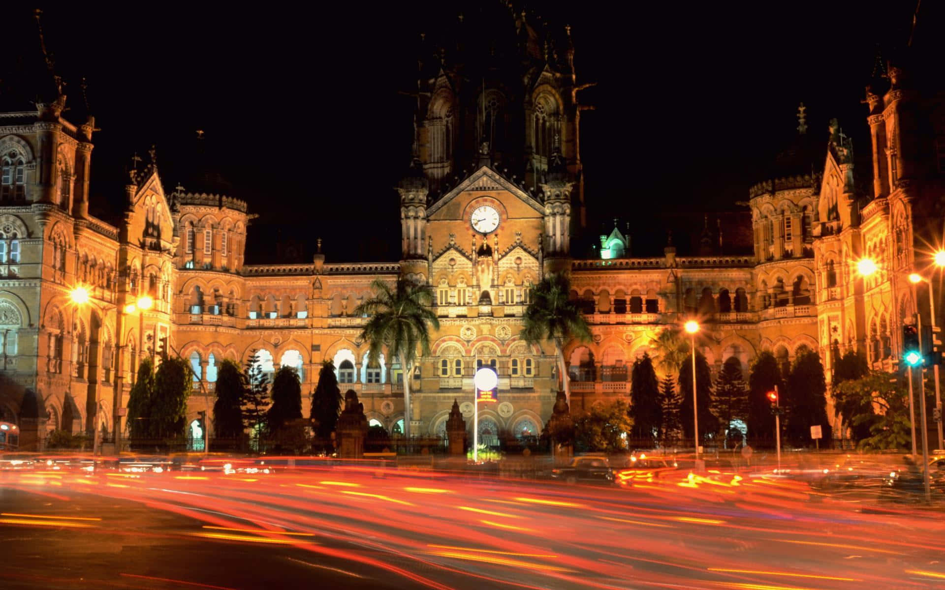 Impresionantehorizonte De Mumbai Por La Noche