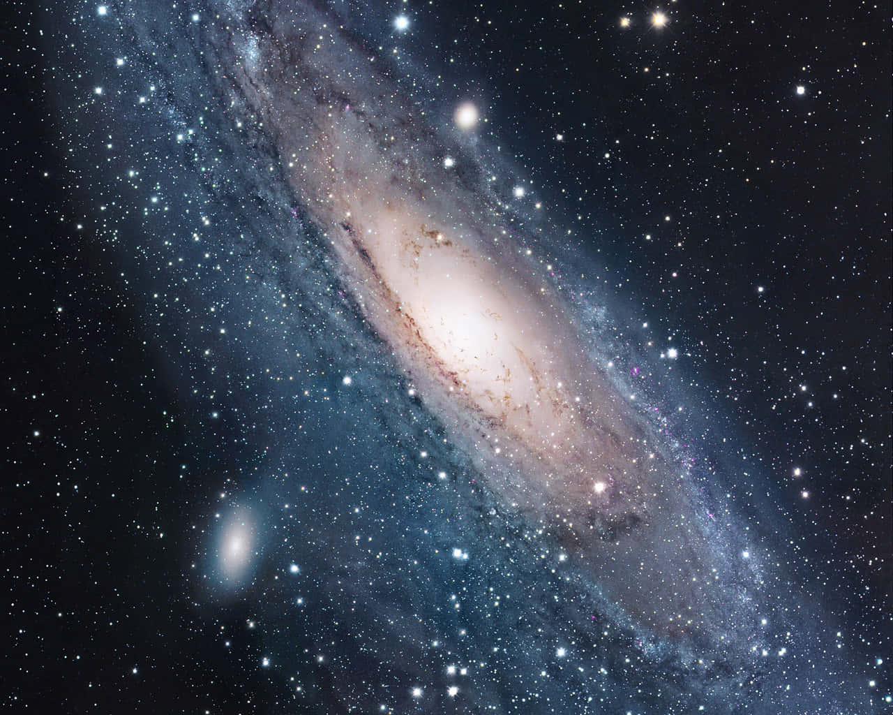 Impresionantevista Cósmica Con Galaxias Distantes, Estrellas Y Nebulosas Vibrantes.