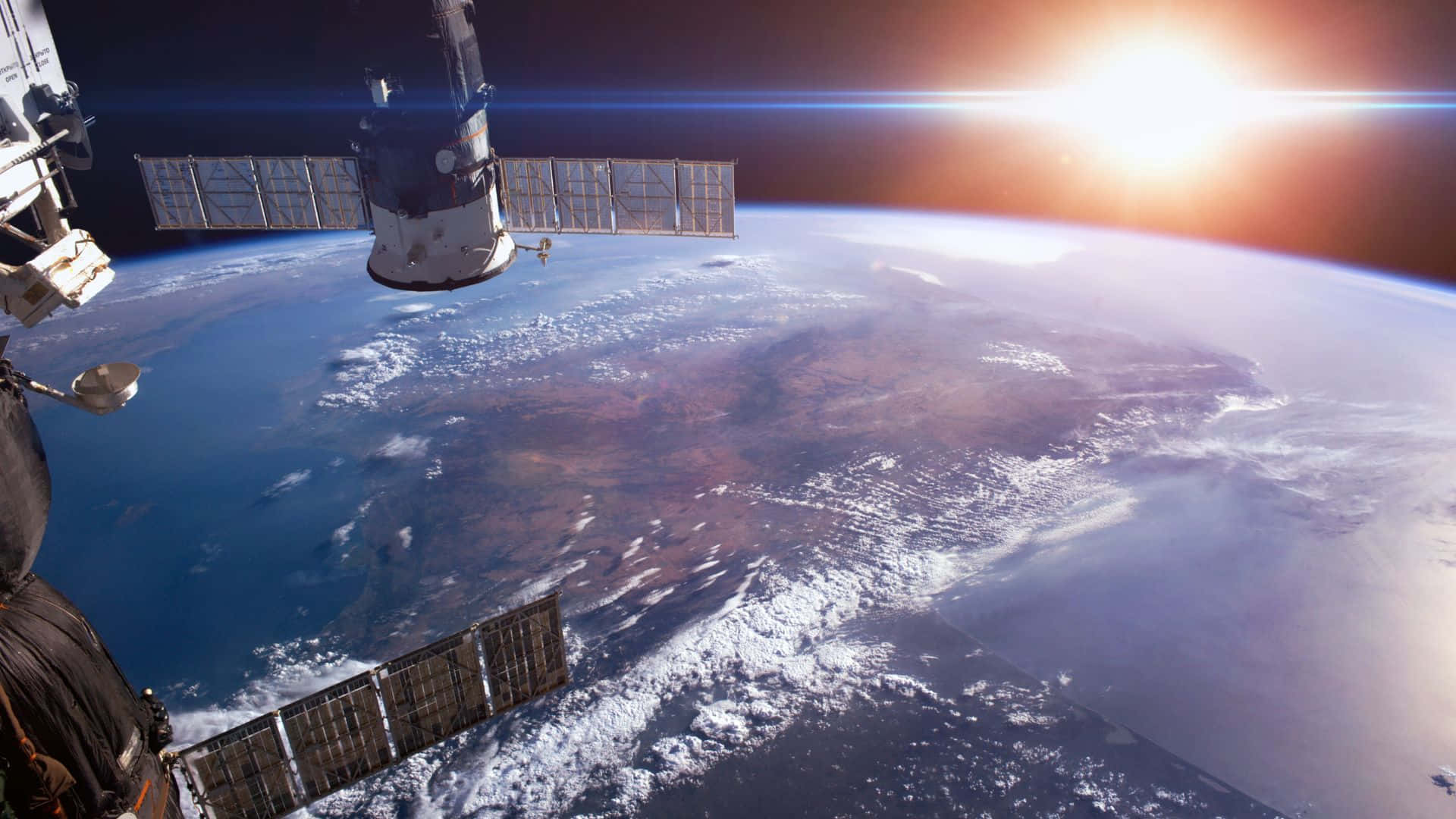 Impresionantevista De La Tierra Desde El Espacio. Fondo de pantalla