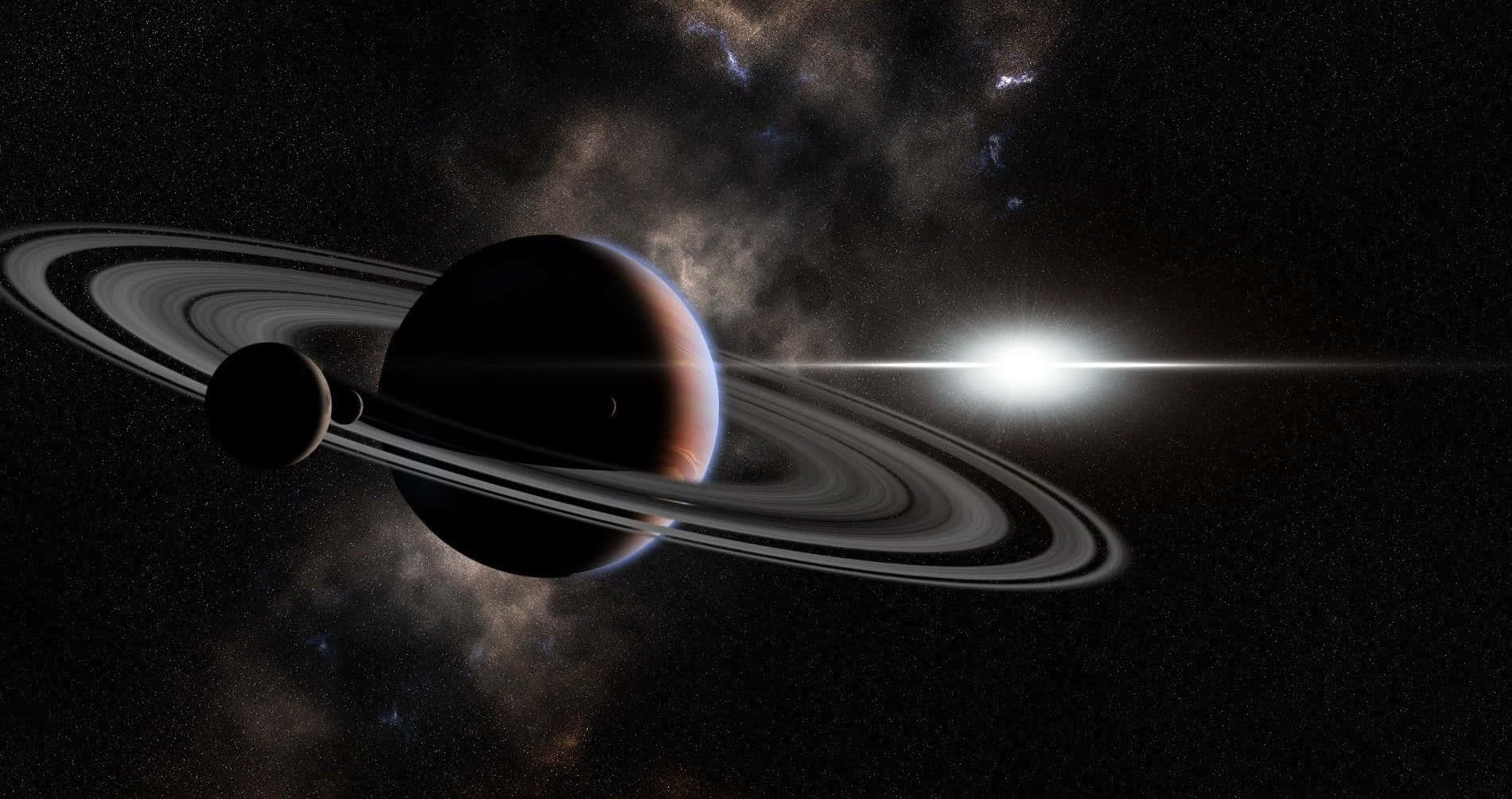 Impresionantevista Del Gigante Gaseoso, Saturno.