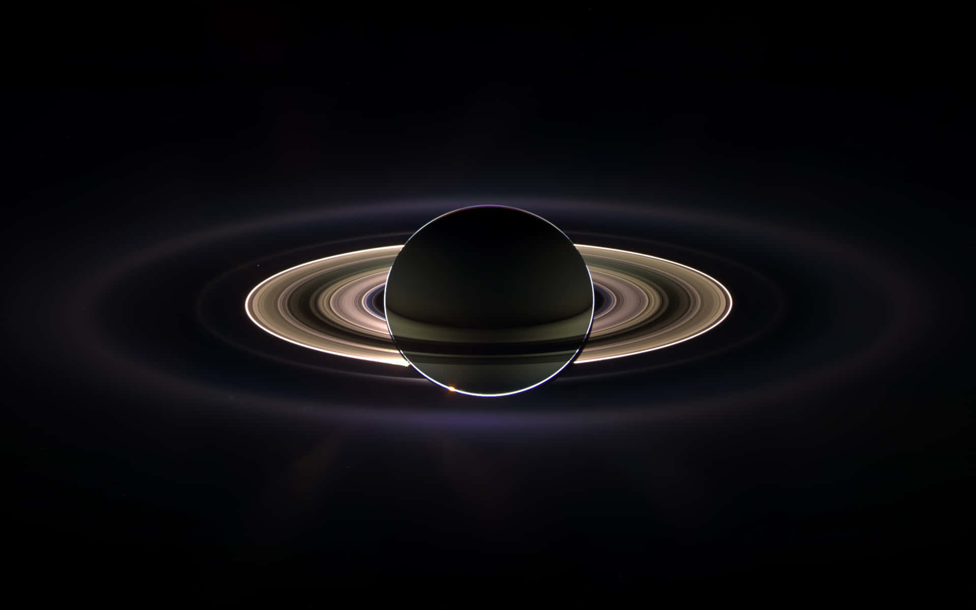 Impresionantevista Del Magnífico Planeta Saturno En El Espacio Exterior.