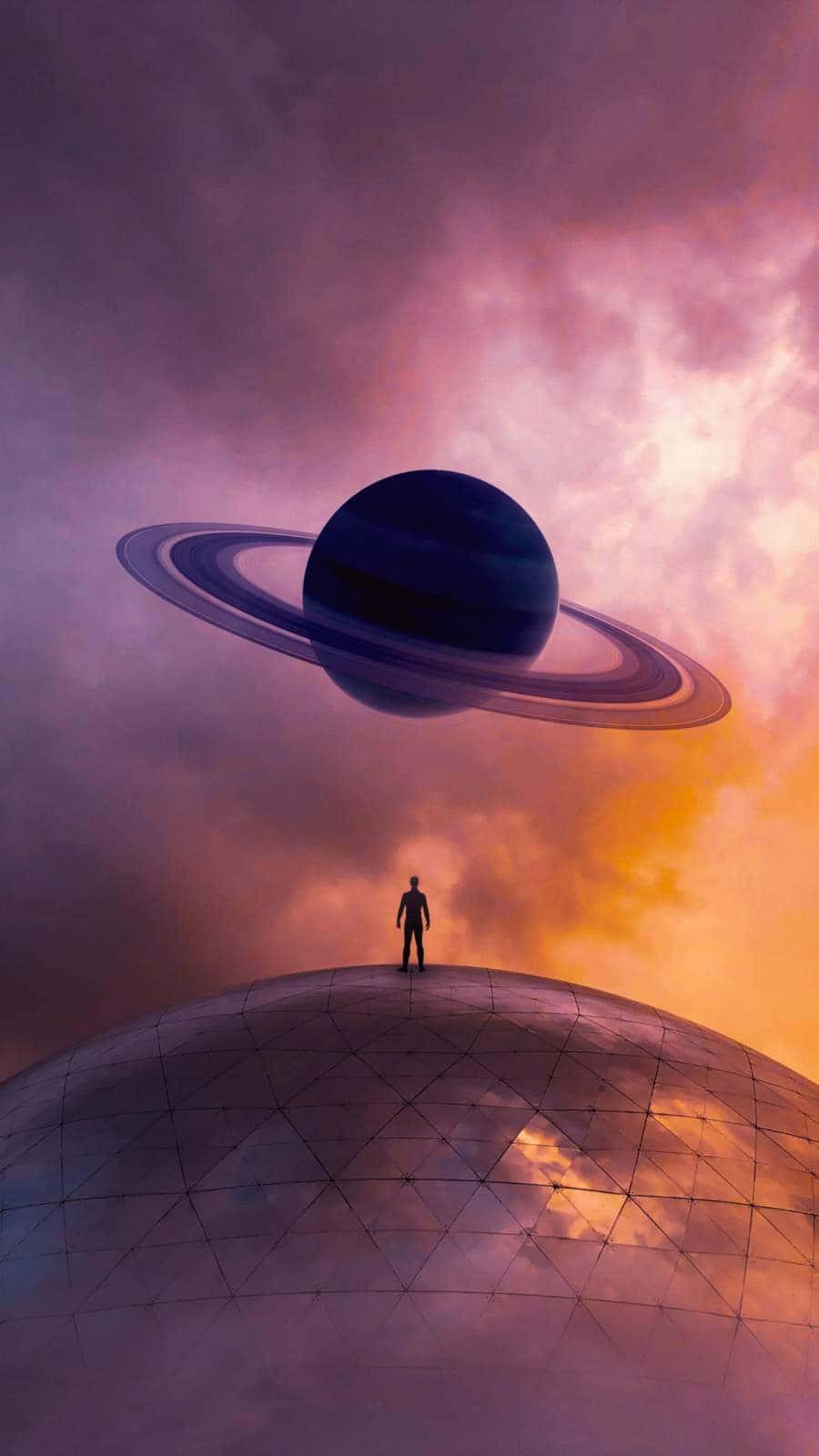Impresionantevista Del Majestuoso Saturno