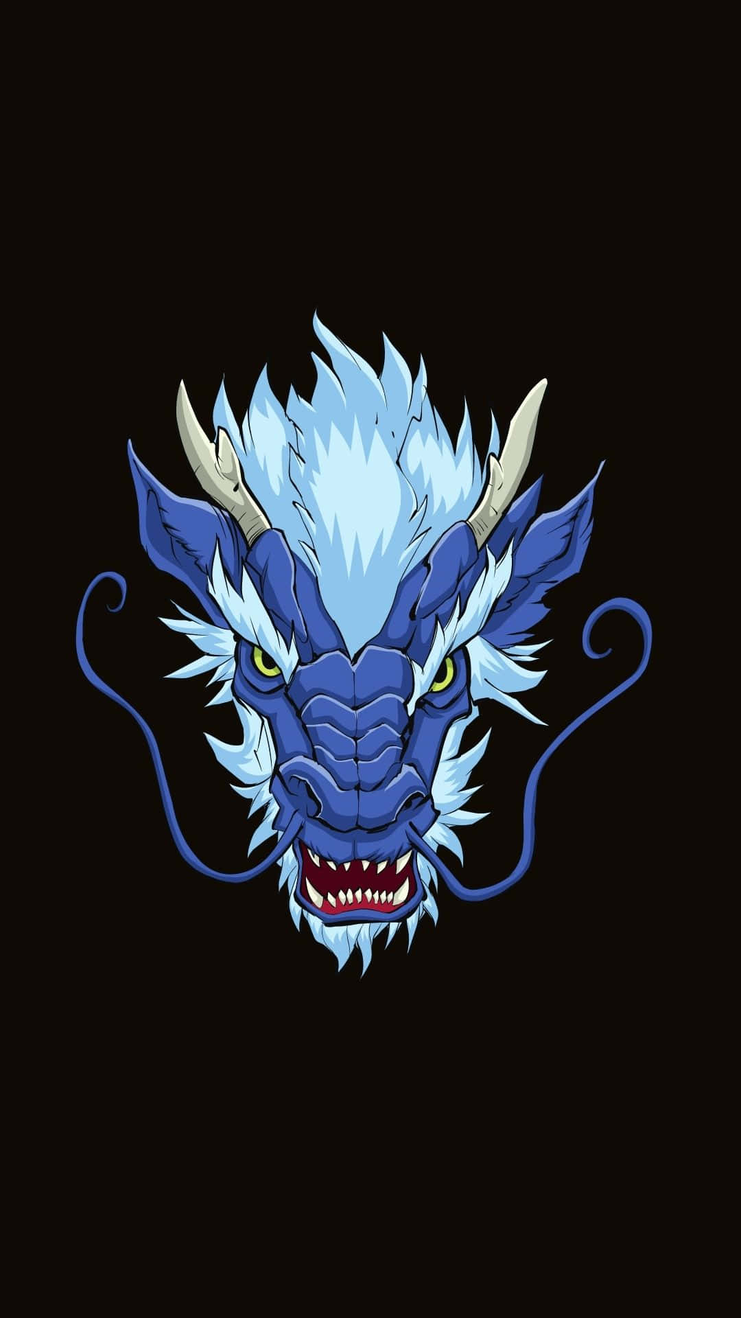 Impresionantey Majestuoso Dragón Azul Fondo de pantalla