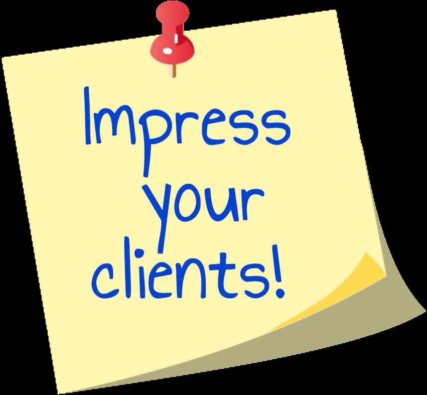 Impress Your Clients Sticky Note PNG