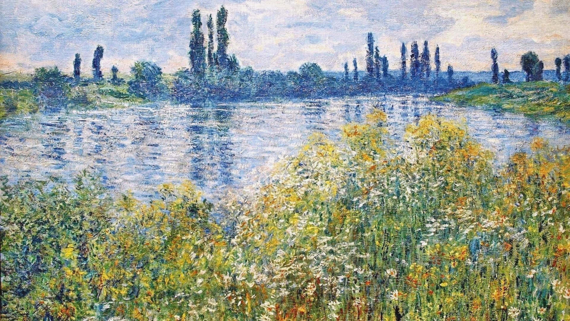 Impressionist Landscape at Dusk Wallpaper