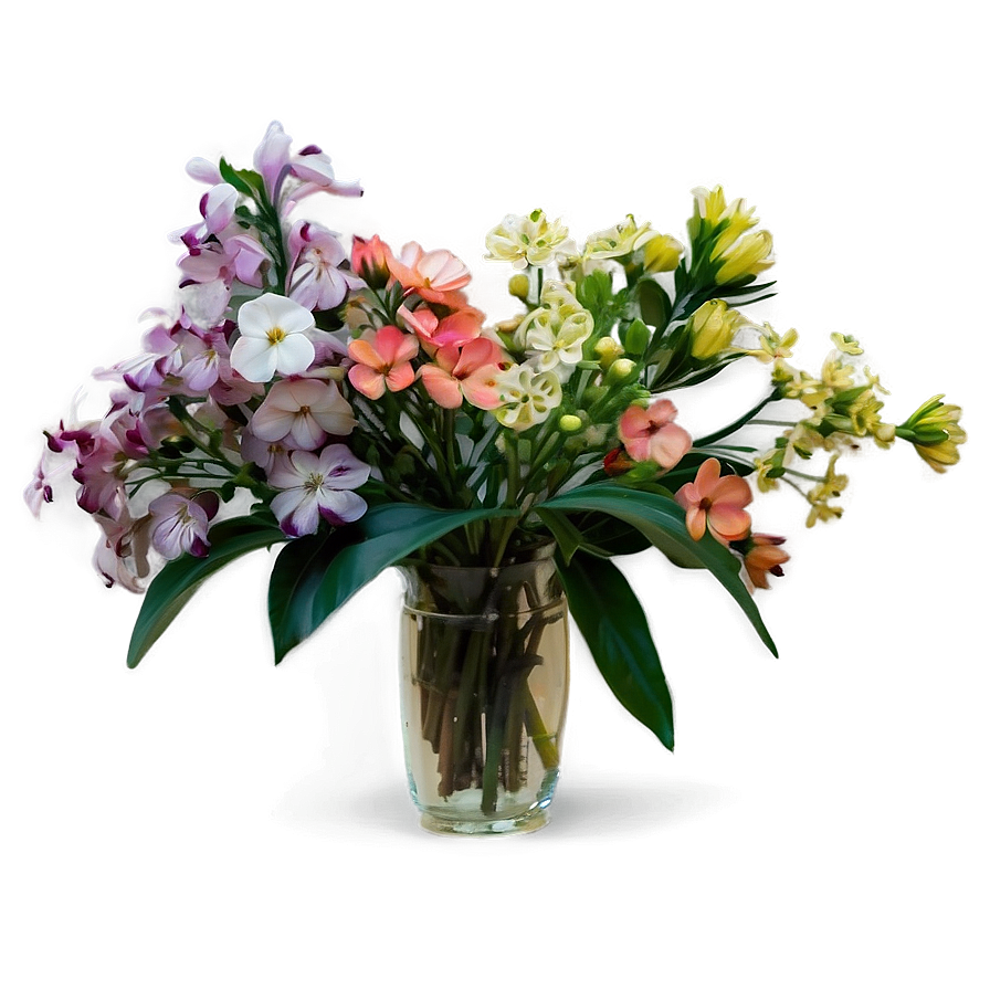 Impressionist Flower Scene Png Typ52 PNG