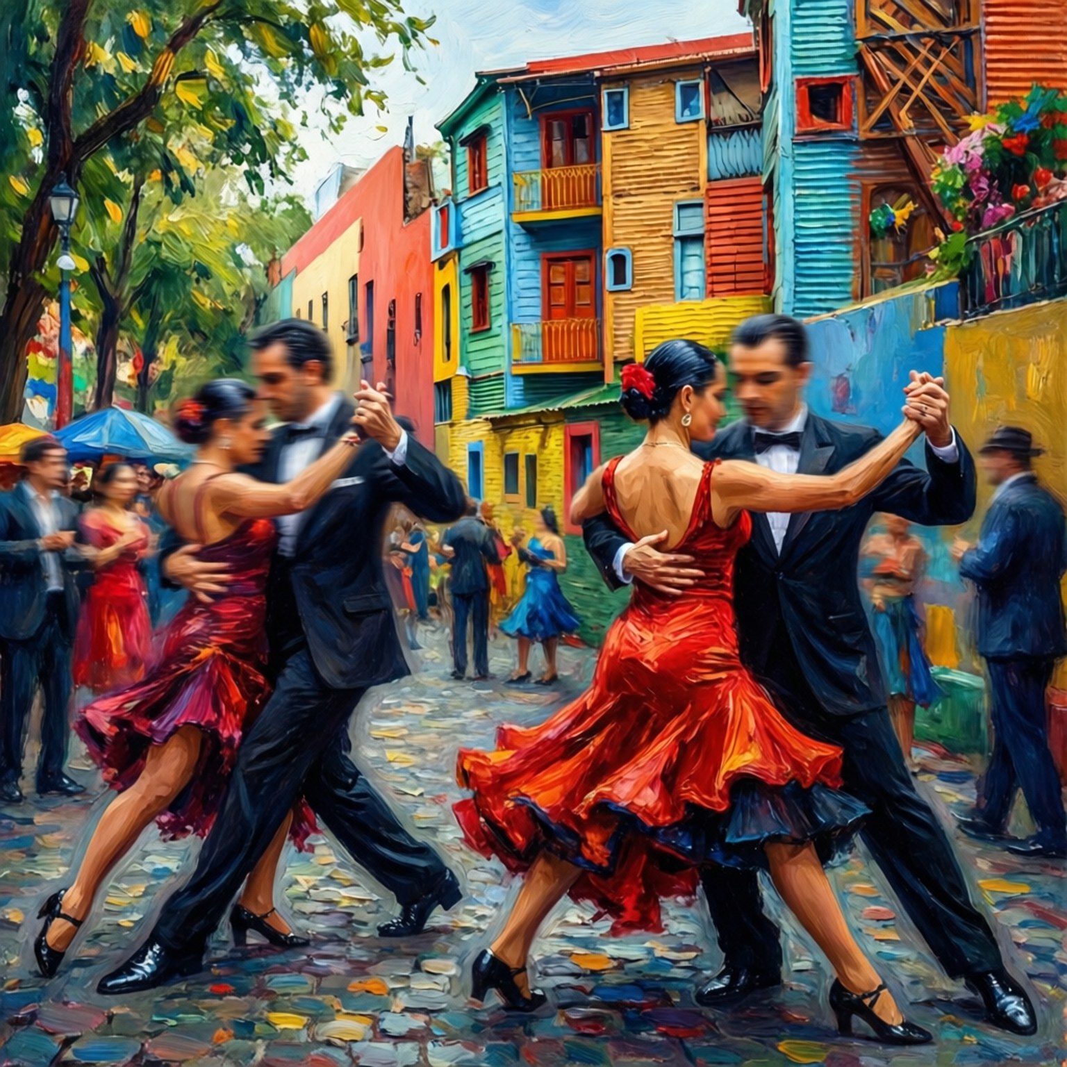 Impressionistisch La Boca Achtergronden