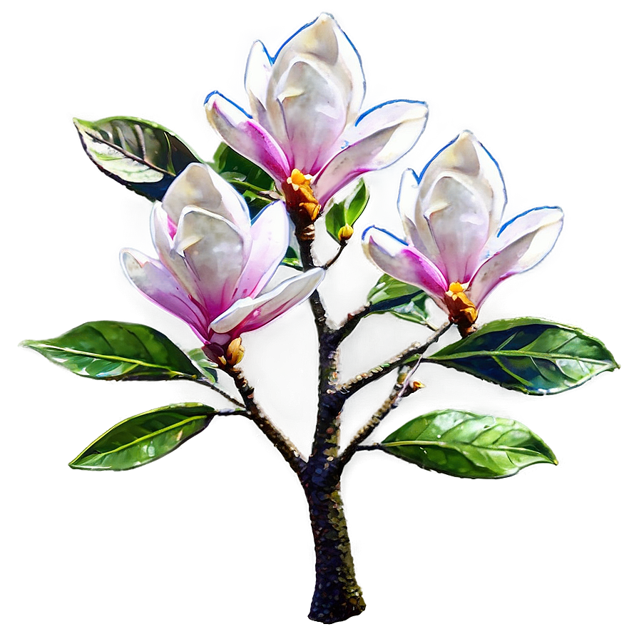 Impressionist Magnolia Tree Painting Png 06212024 PNG