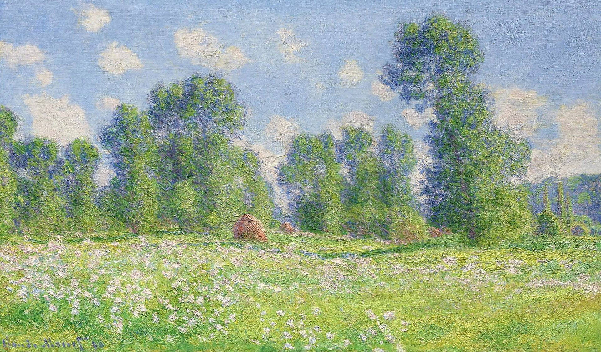 Impressionist_ Meadow_ Landscape Wallpaper