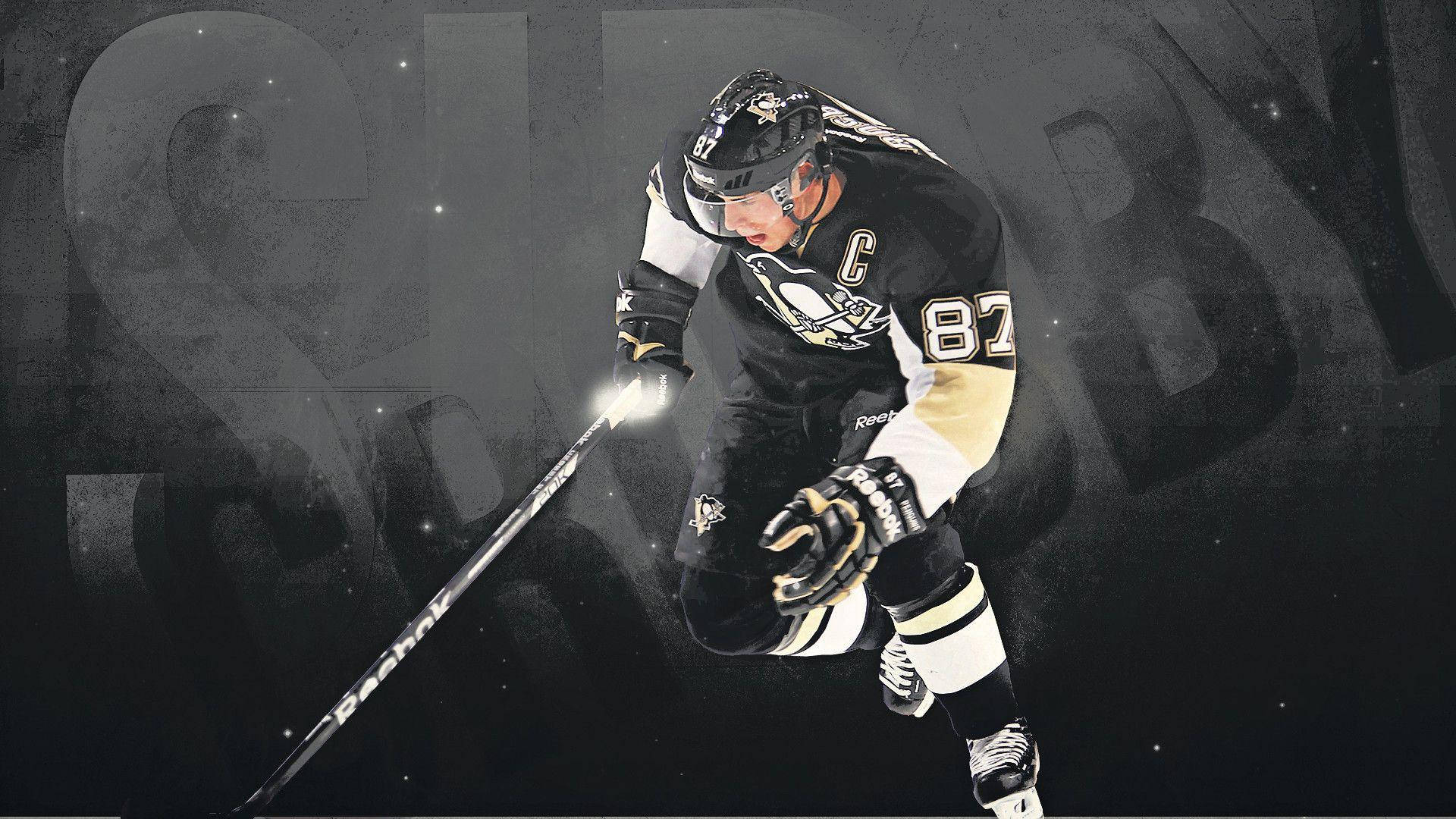 Imponerende Hockeyspiller Sidney Crosby Tapet Wallpaper