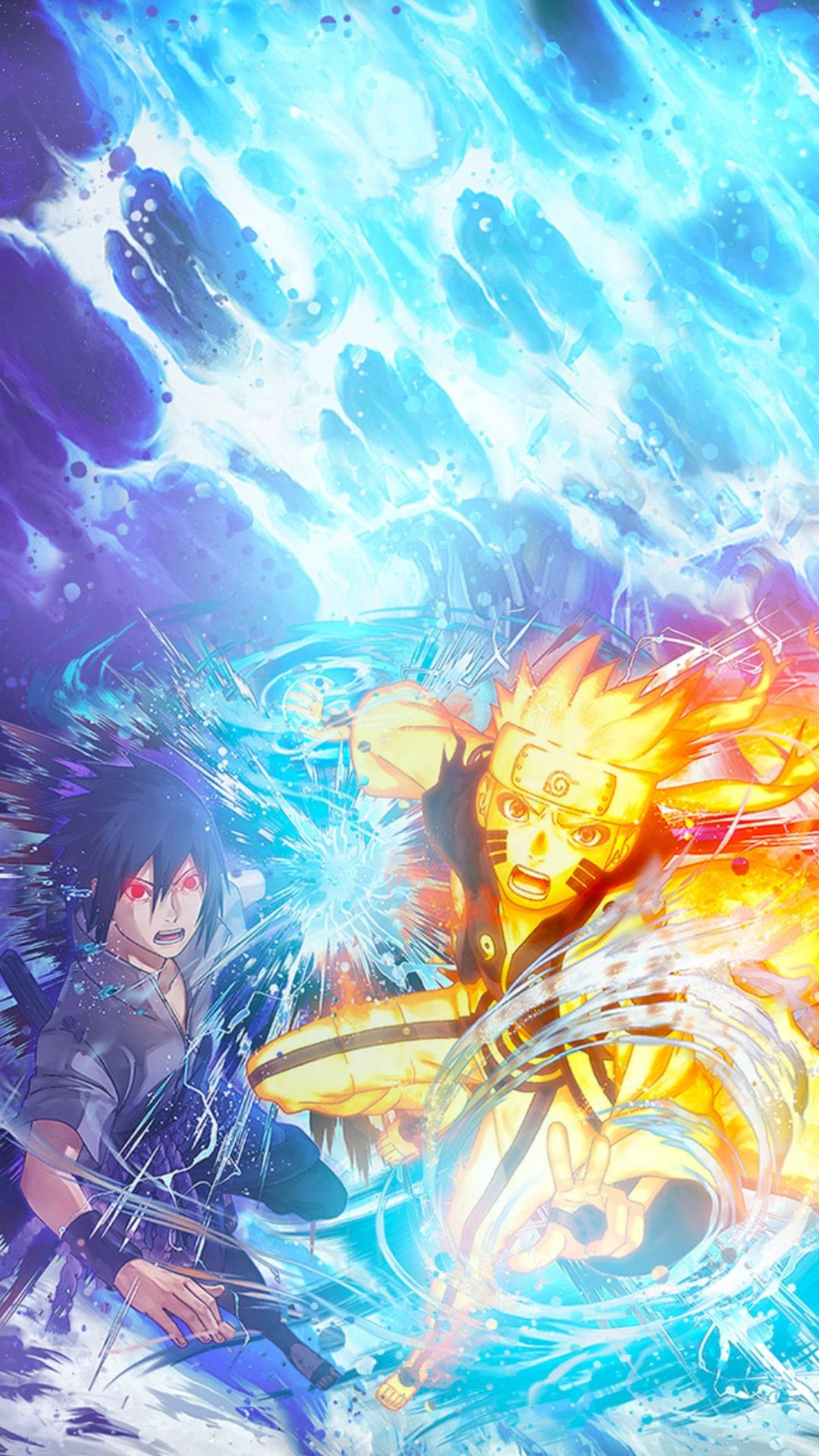 Impressive Sasuke Naruto iPhone Digital Art Wallpaper