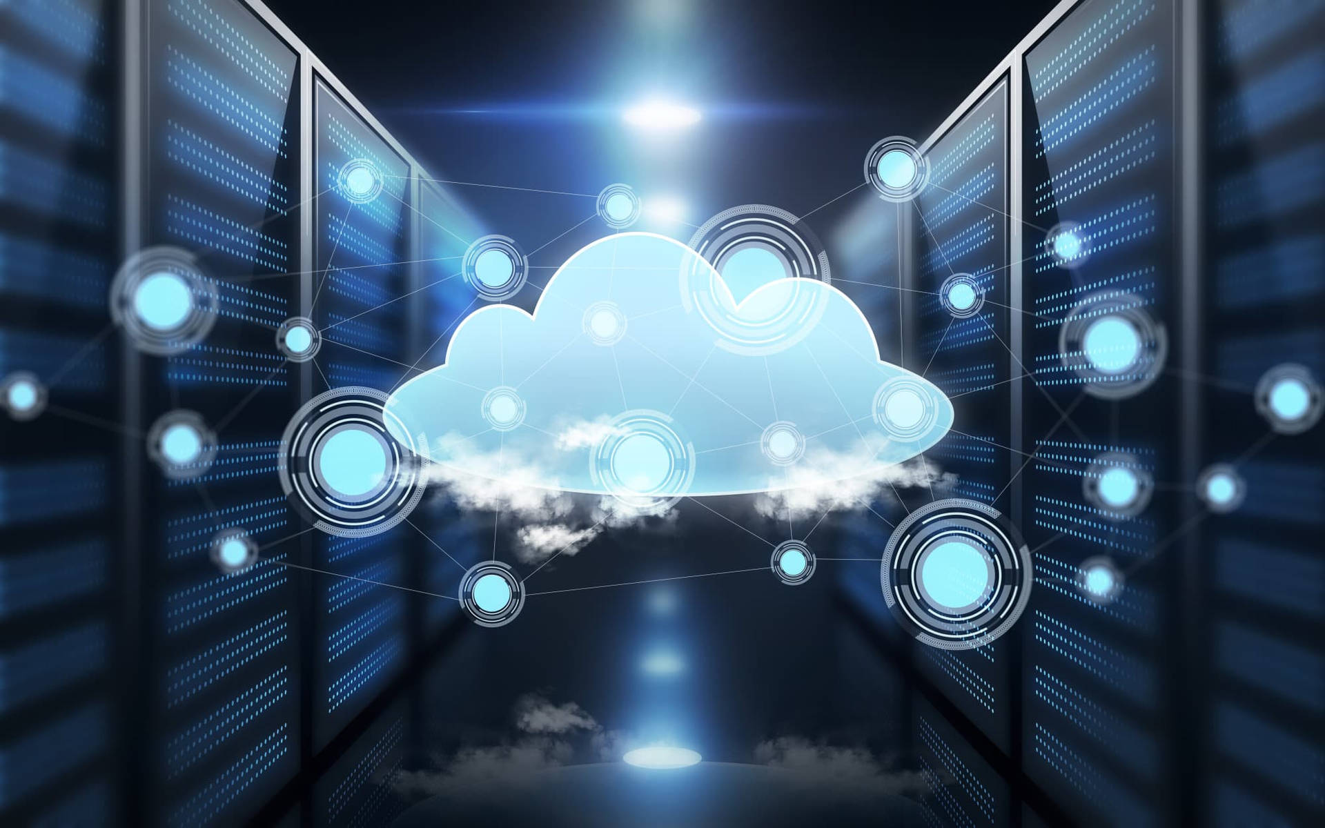 Impressive Supercomputers Cloud Storage Graphic Art Picture