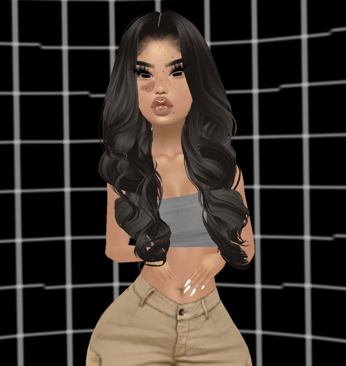 Stylish IMVU Avatar Posing Outdoors