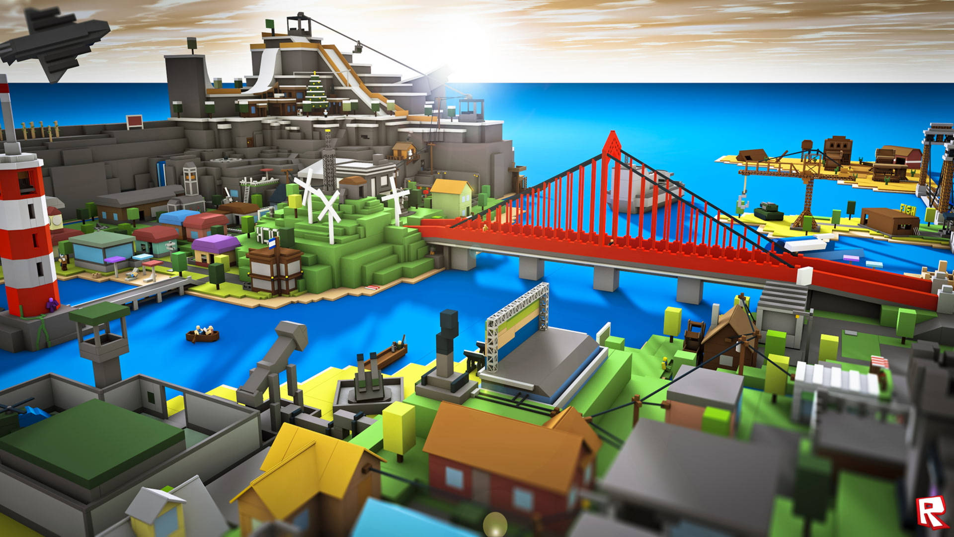 In-game City In Roblox 4k Wallpaper