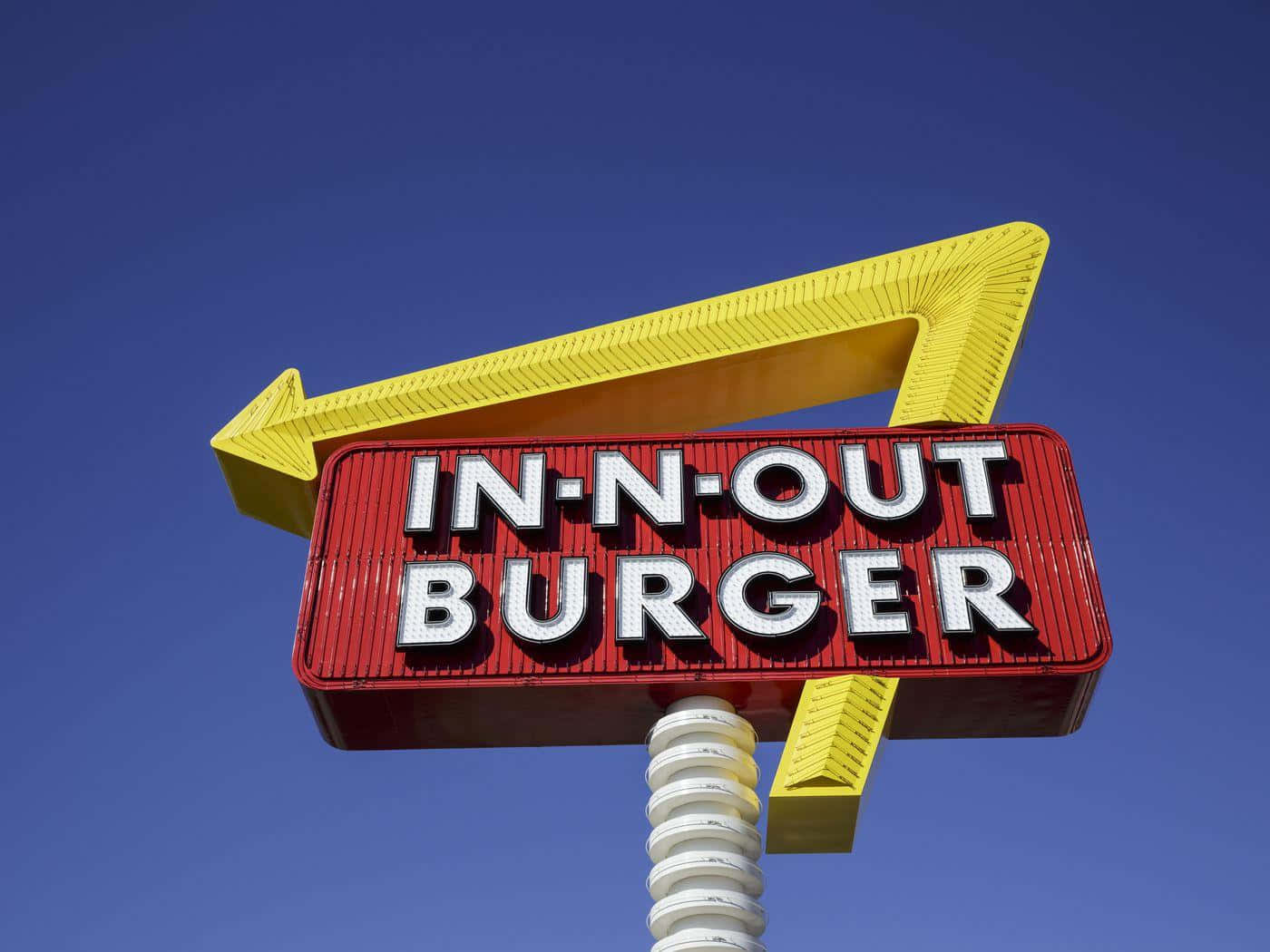 Inn-out Burger Schild Wallpaper