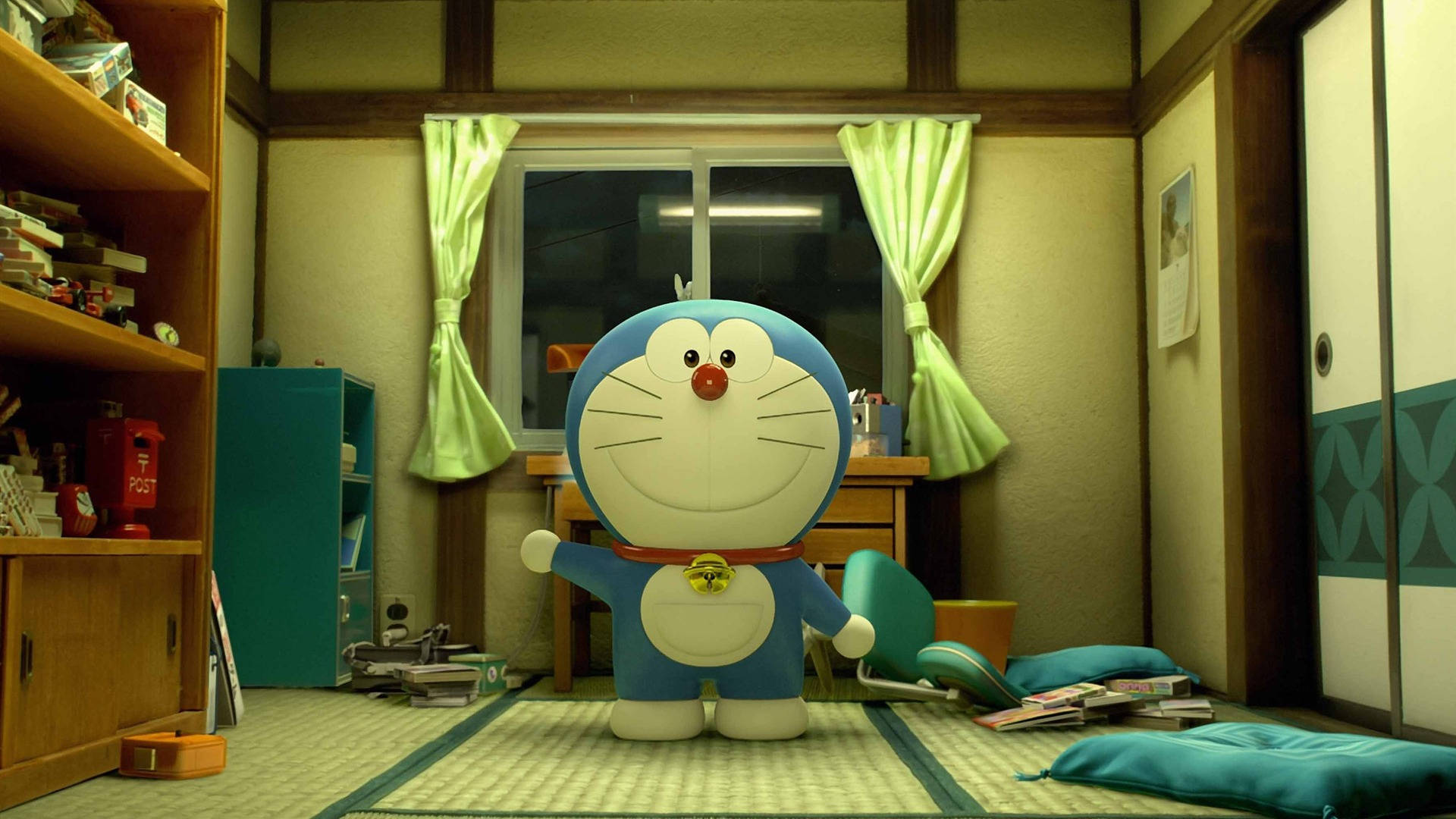 In The Bedroom Doraemon 3d Wallpaper