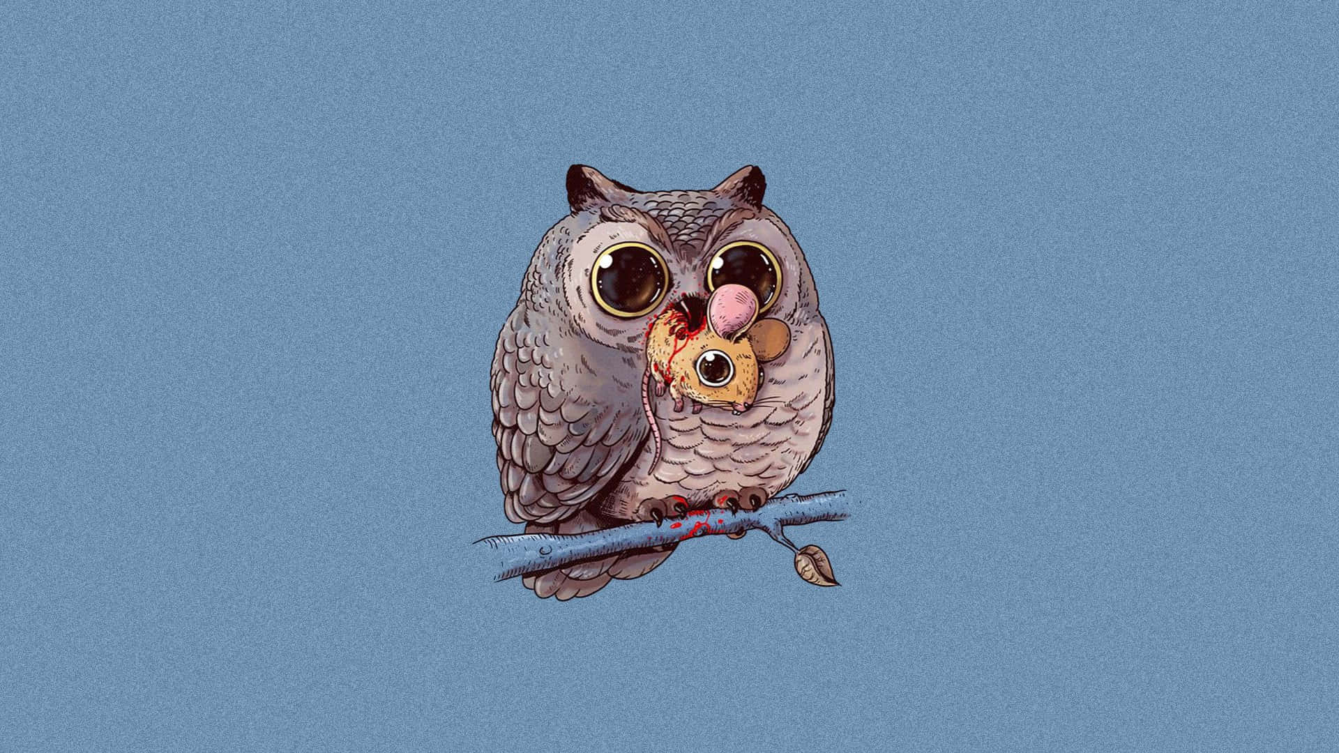 Inadequate Owl Catches A Rat Wallpaper