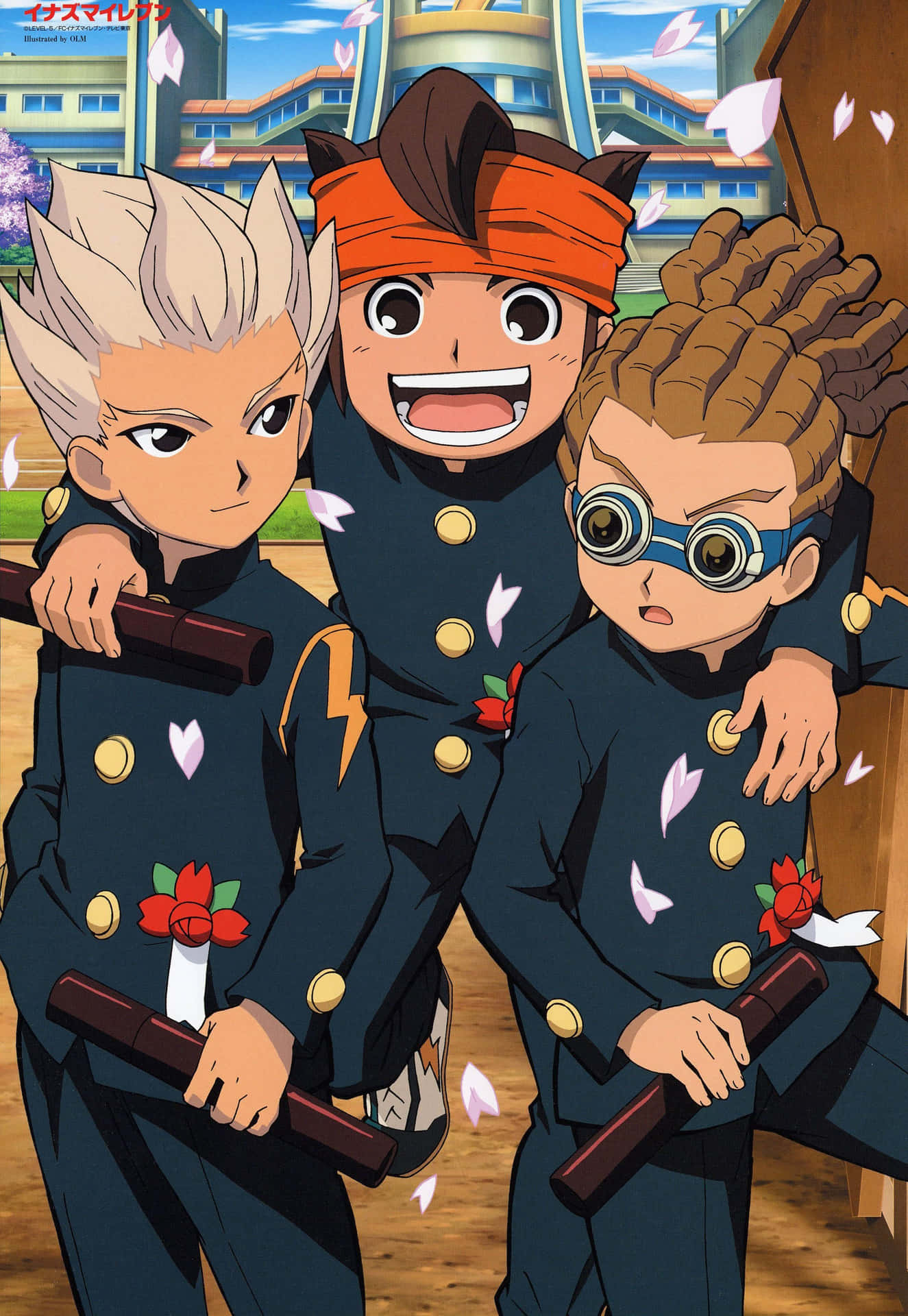 Inazuma Eleven Geanimeerde Trio Achtergrond